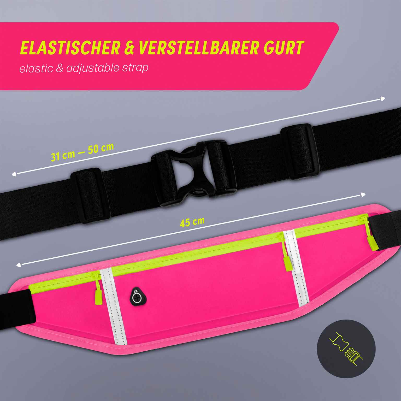 ONEFLOW Active Pro Belt Telekom T Phone 2 Pro Laufgürtel atmungsaktiv – Weiteres Produktbild 4