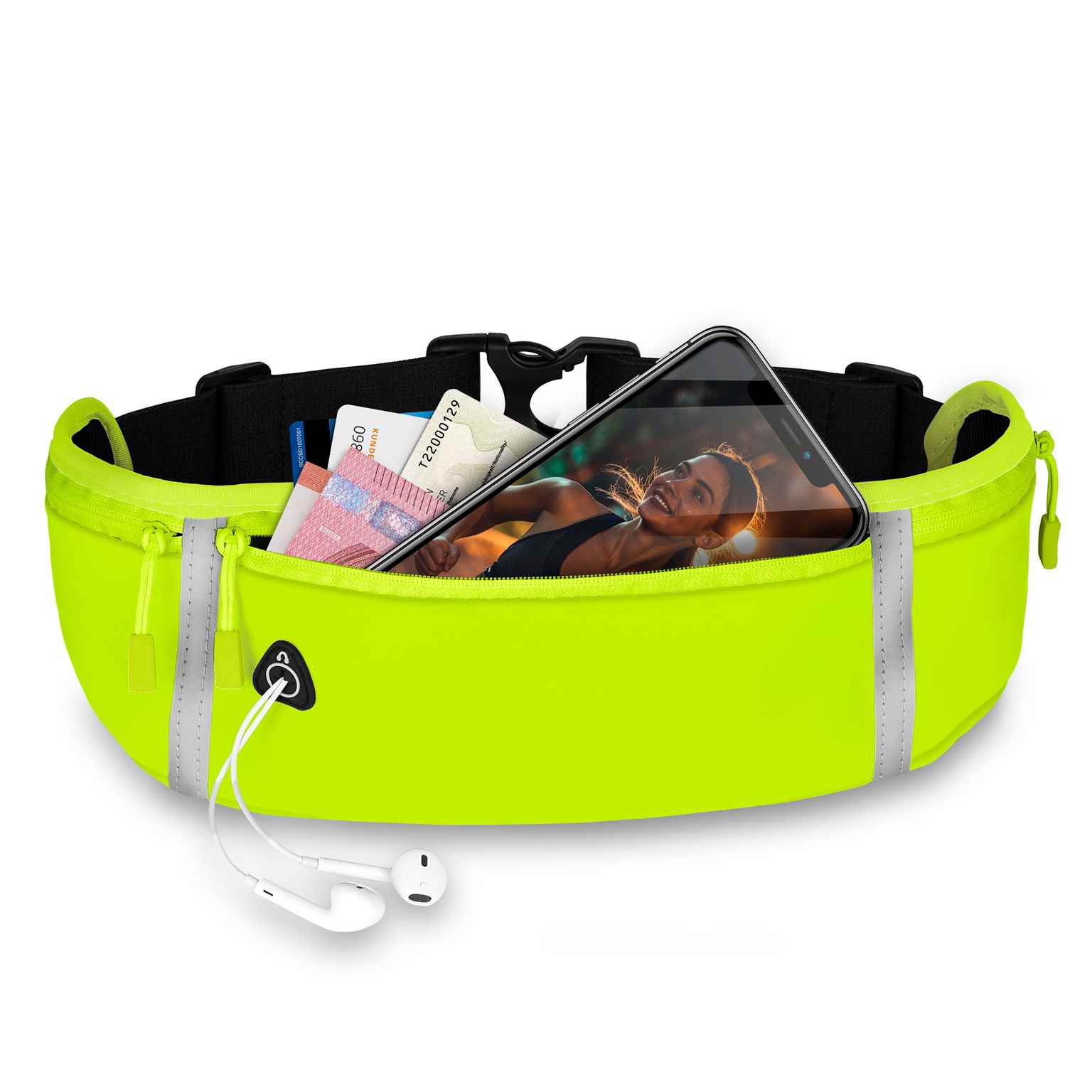 ONEFLOW Active Pro Belt Xiaomi 11T Pro Laufgürtel atmungsaktiv – Green Motion