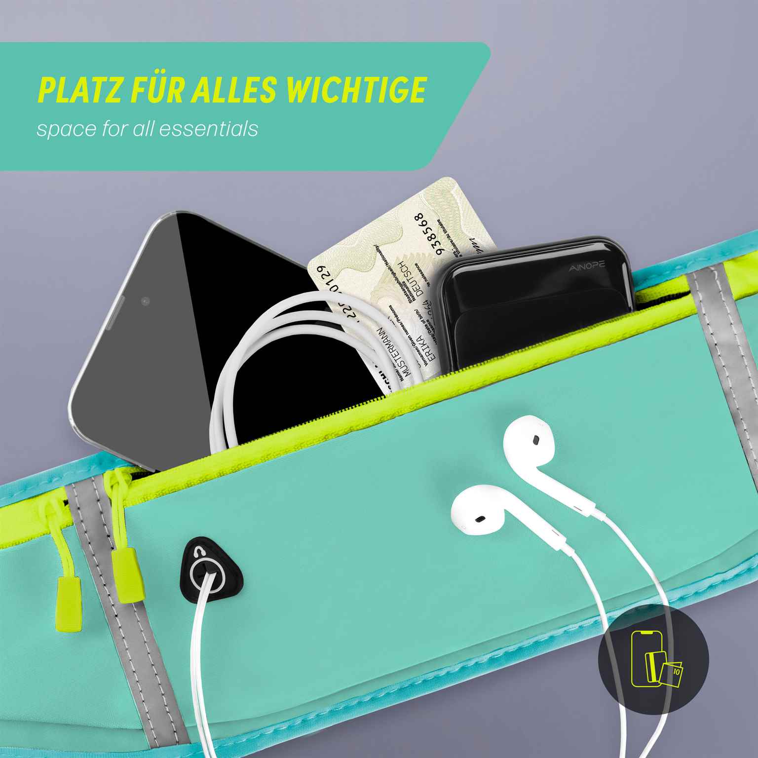 ONEFLOW Active Pro Belt Xiaomi Mi A3 Laufgürtel atmungsaktiv – Weiteres Produktbild 2