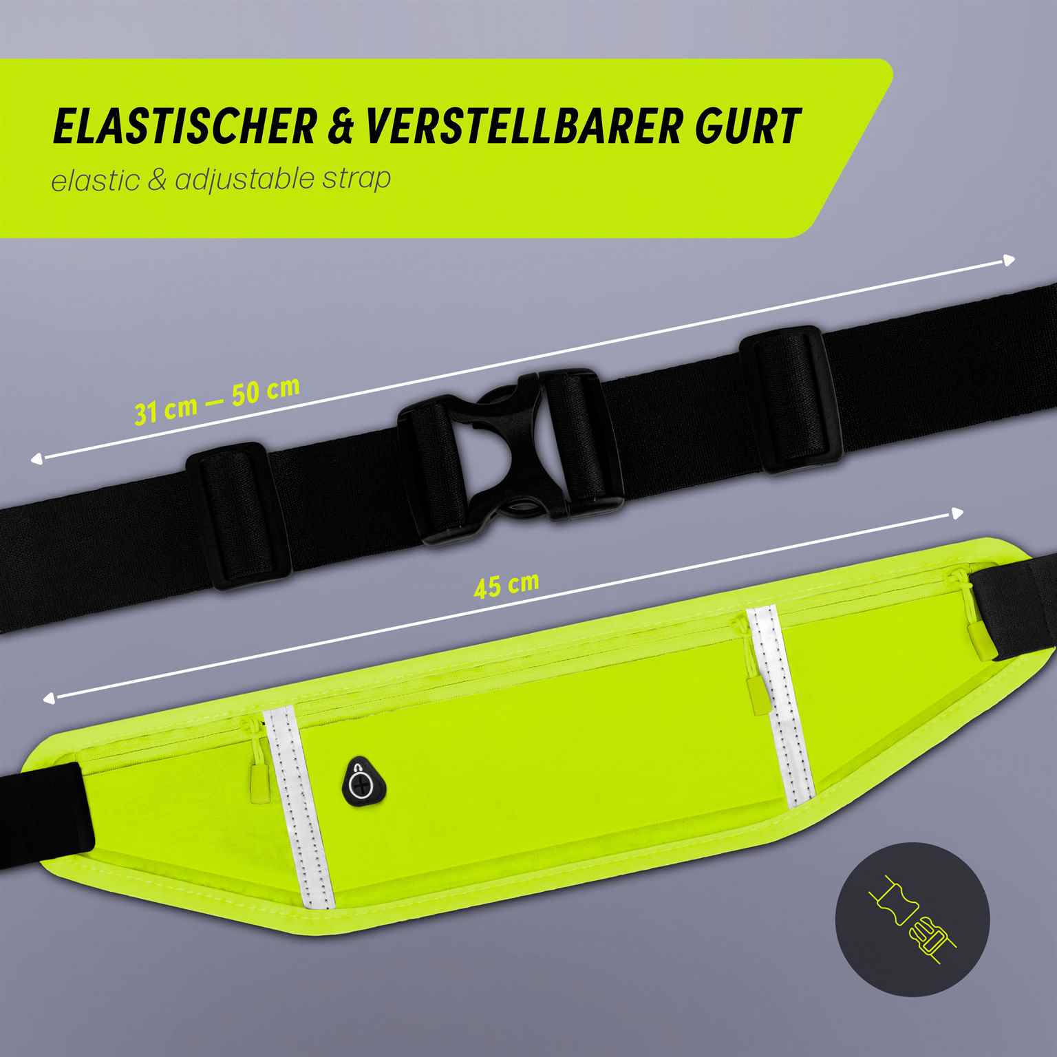 ONEFLOW Active Pro Belt Redmi A1 Laufgürtel atmungsaktiv – Weiteres Produktbild 5