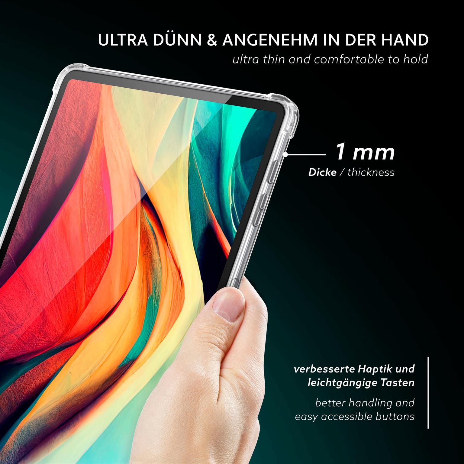 moex Aero Case Samsung Galaxy Tab S10 FE Plus durchsichtig aus Silikon – Weiteres Produktbild 2 moex Aero Case Samsung Galaxy Tab S10 FE Plus durchsichtig aus Silikon – Weiteres Produktbild 2