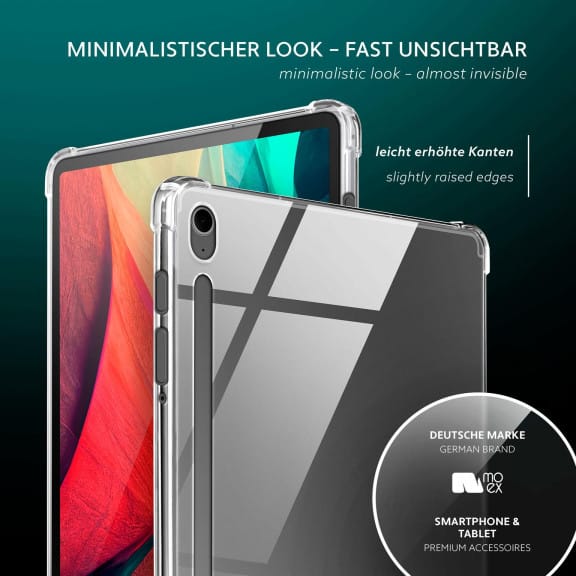 moex Aero Case Samsung Galaxy Tab S10 FE durchsichtig aus Silikon – Weiteres Produktbild 4 moex Aero Case Samsung Galaxy Tab S10 FE durchsichtig aus Silikon – Weiteres Produktbild 4