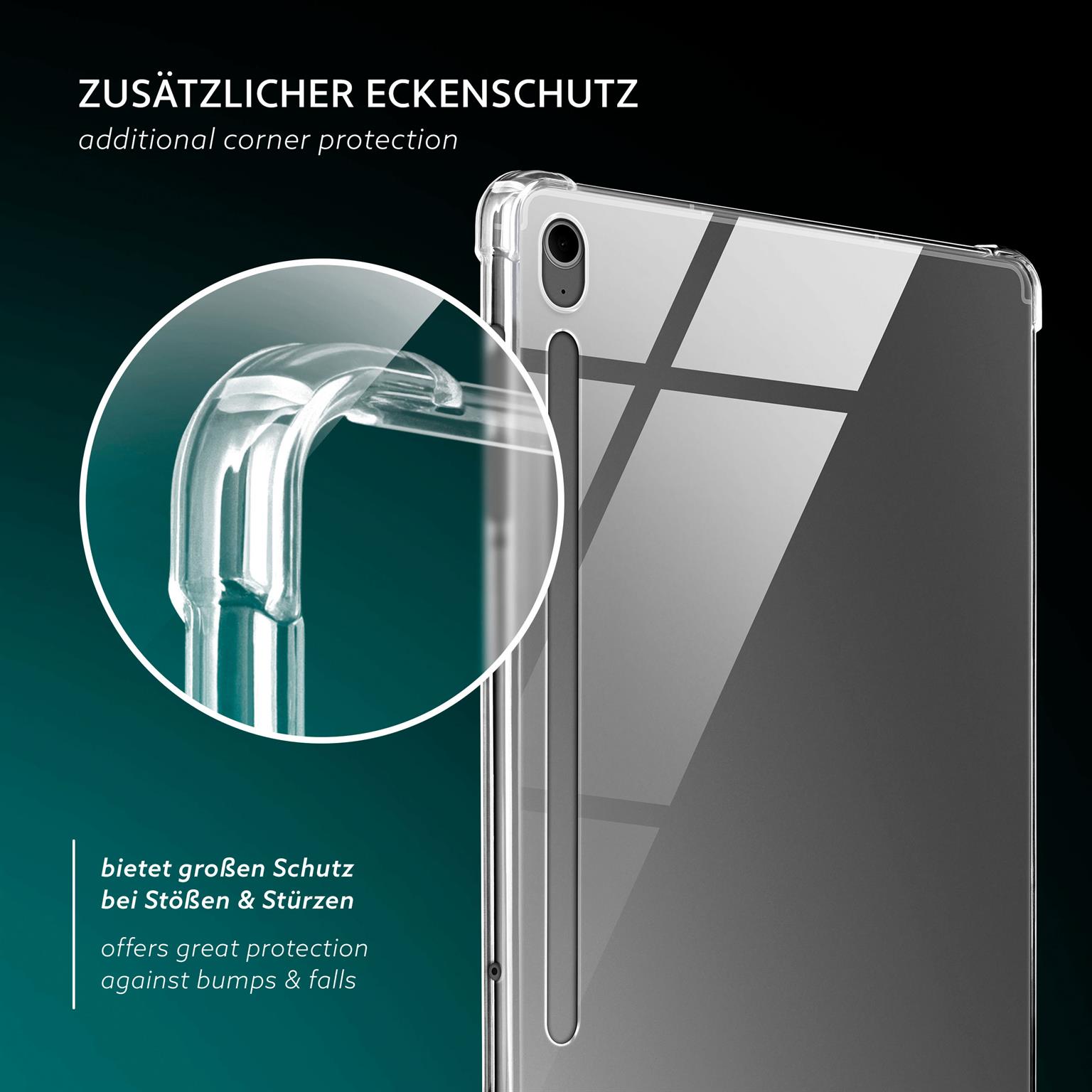 moex Aero Case Samsung Galaxy Tab S10 FE durchsichtig aus Silikon – Weiteres Produktbild 6 moex Aero Case Samsung Galaxy Tab S10 FE durchsichtig aus Silikon – Weiteres Produktbild 6