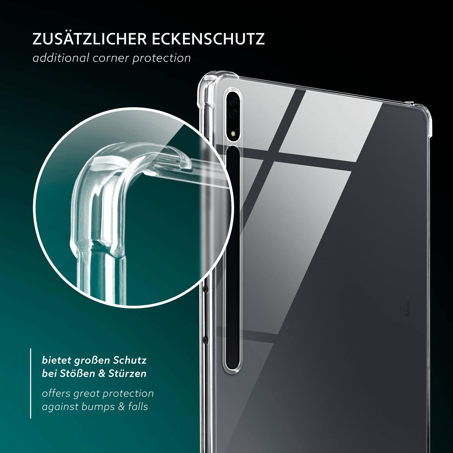 moex Aero Case Samsung Galaxy Tab S8 Ultra durchsichtig aus Silikon – Weiteres Produktbild 6