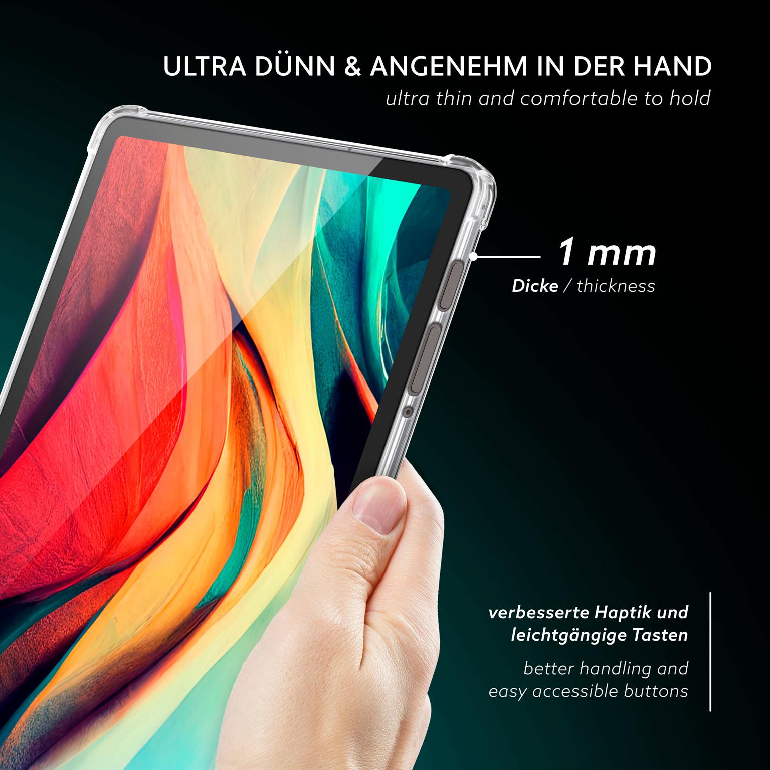 moex Aero Case Samsung Galaxy Tab S9 FE durchsichtig aus Silikon – Weiteres Produktbild 1
