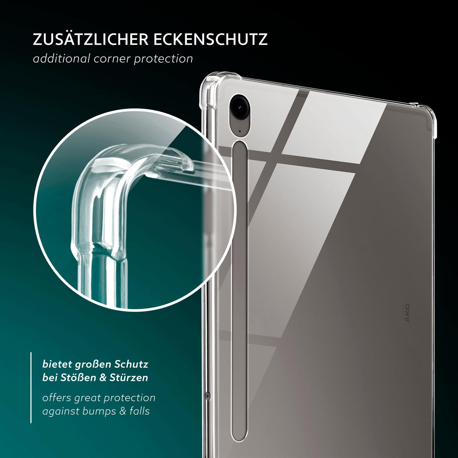 moex Aero Case Samsung Galaxy Tab S9 FE durchsichtig aus Silikon – Weiteres Produktbild 6 moex Aero Case Samsung Galaxy Tab S9 FE durchsichtig aus Silikon – Weiteres Produktbild 6