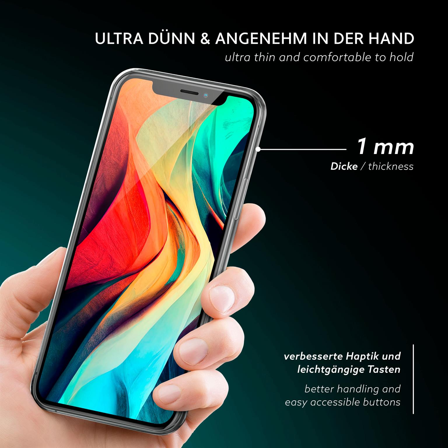 moex Aero Case iPhone 11 Pro Max durchsichtig aus Silikon – Weiteres Produktbild 1