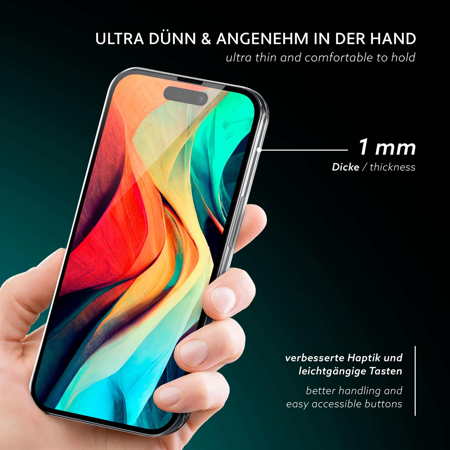 moex Aero Case iPhone 14 Pro Max durchsichtig aus Silikon – Weiteres Produktbild 1