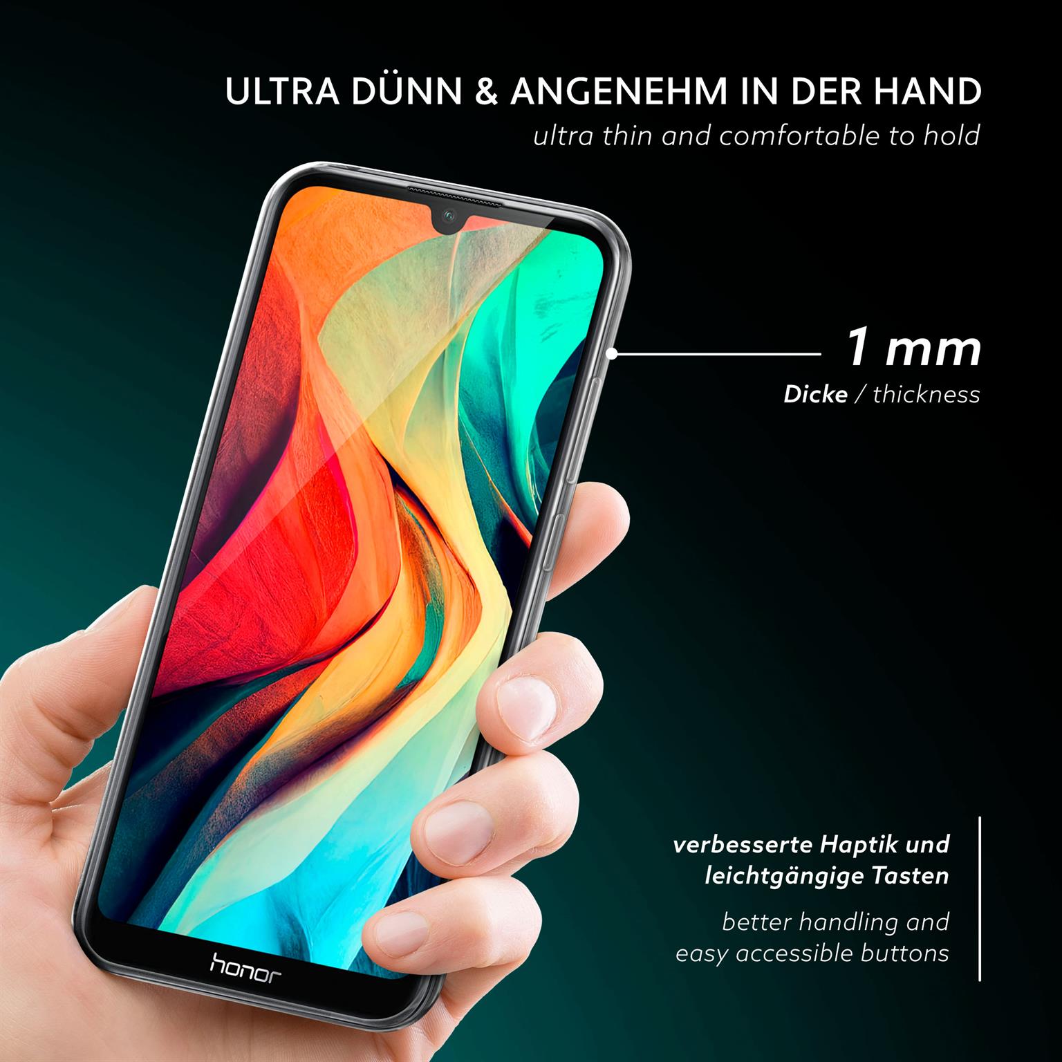 moex Aero Case Honor 8A (2019) durchsichtig aus Silikon – Weiteres Produktbild 1