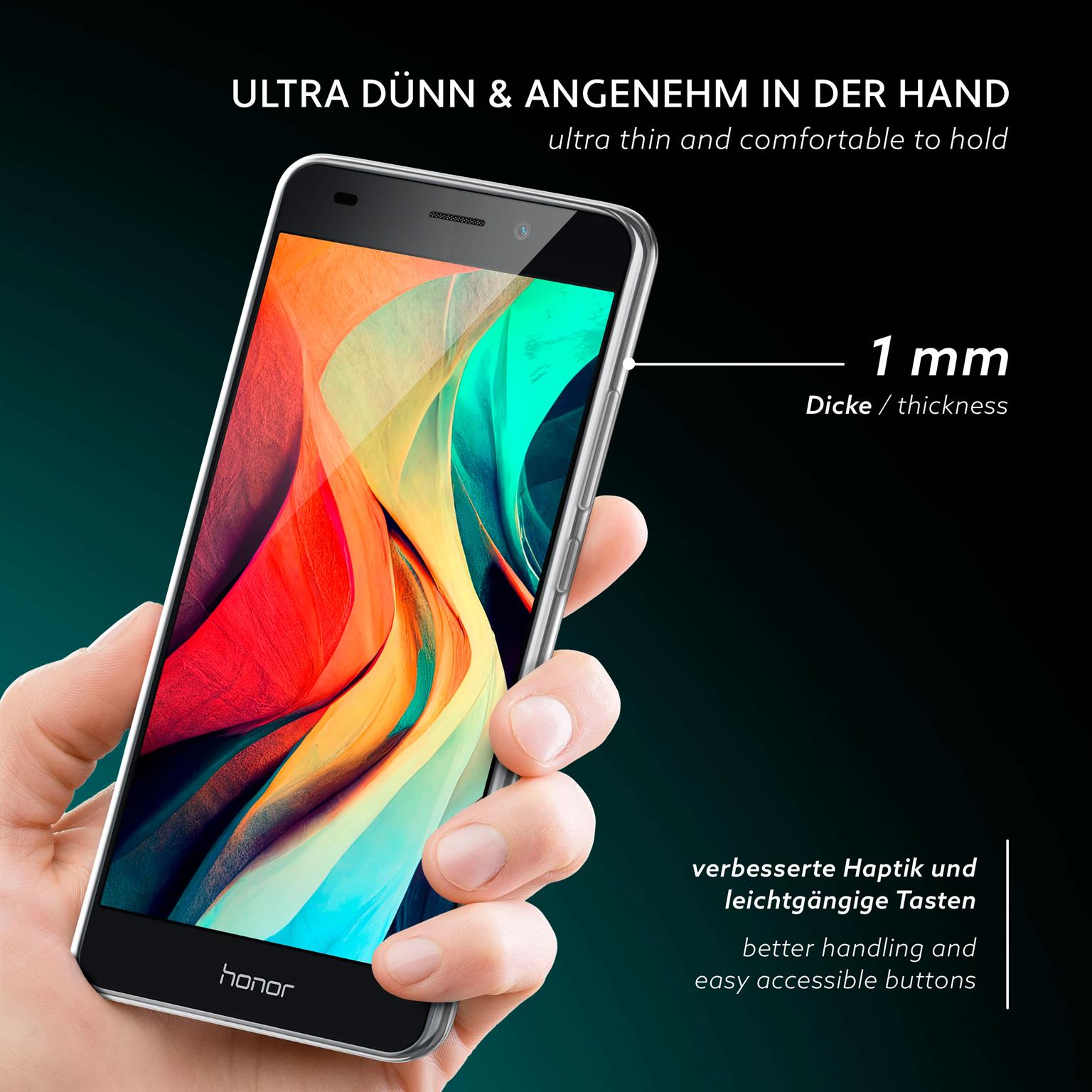 moex Aero Case Huawei Honor 5C durchsichtig aus Silikon – Weiteres Produktbild 1