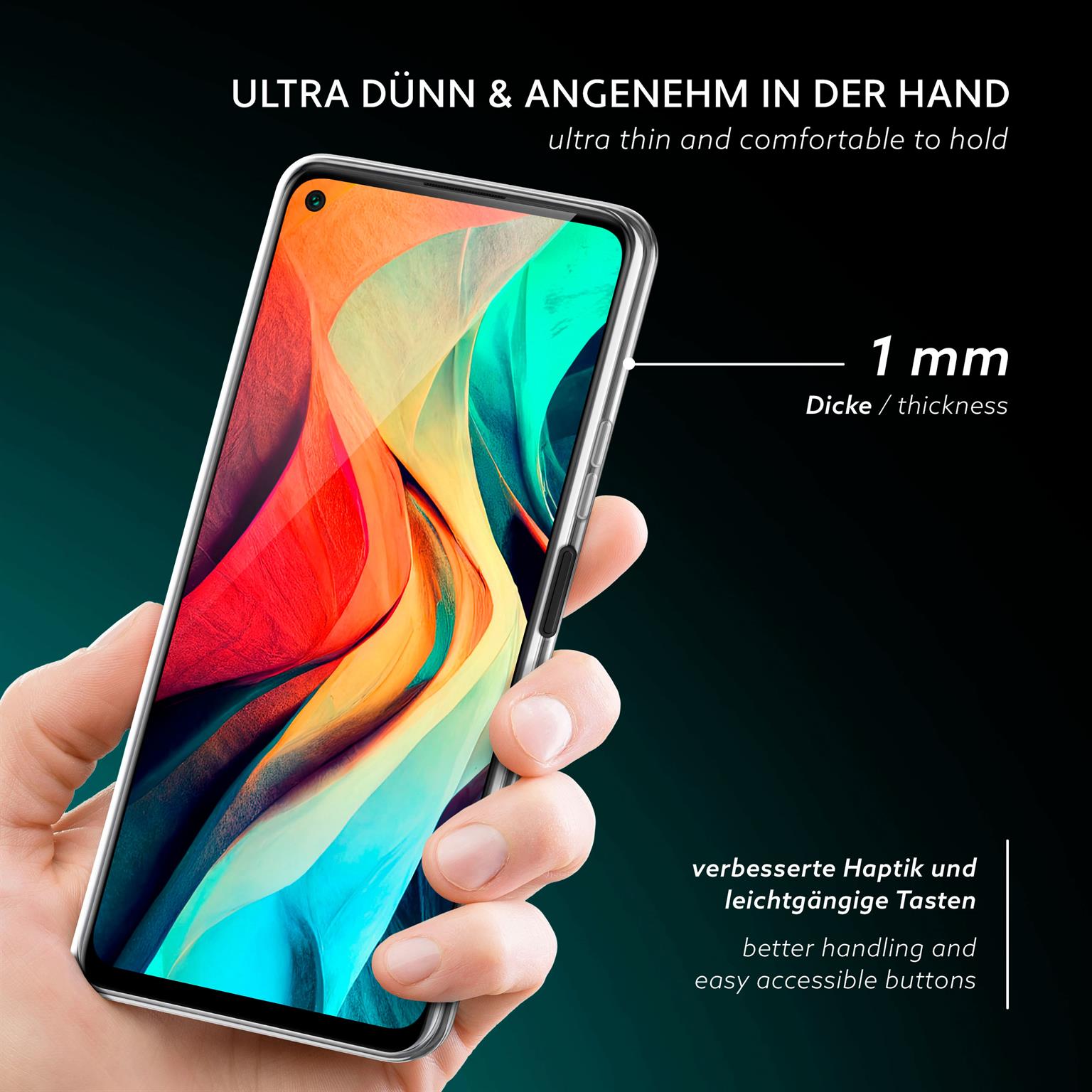 moex Aero Case Huawei P40 Lite 5G durchsichtig aus Silikon – Weiteres Produktbild 1
