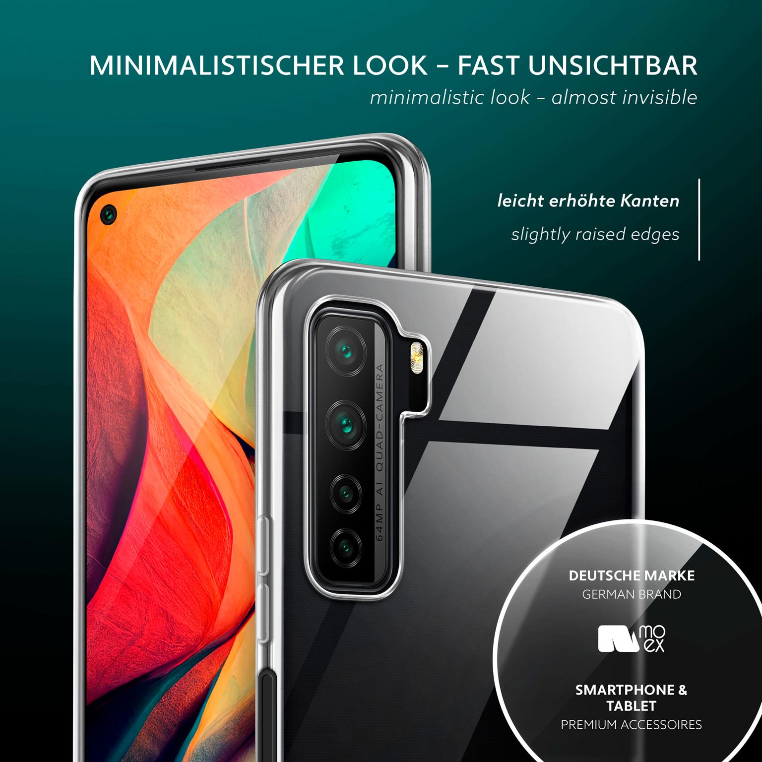 moex Aero Case Huawei P40 Lite 5G durchsichtig aus Silikon – Weiteres Produktbild 3