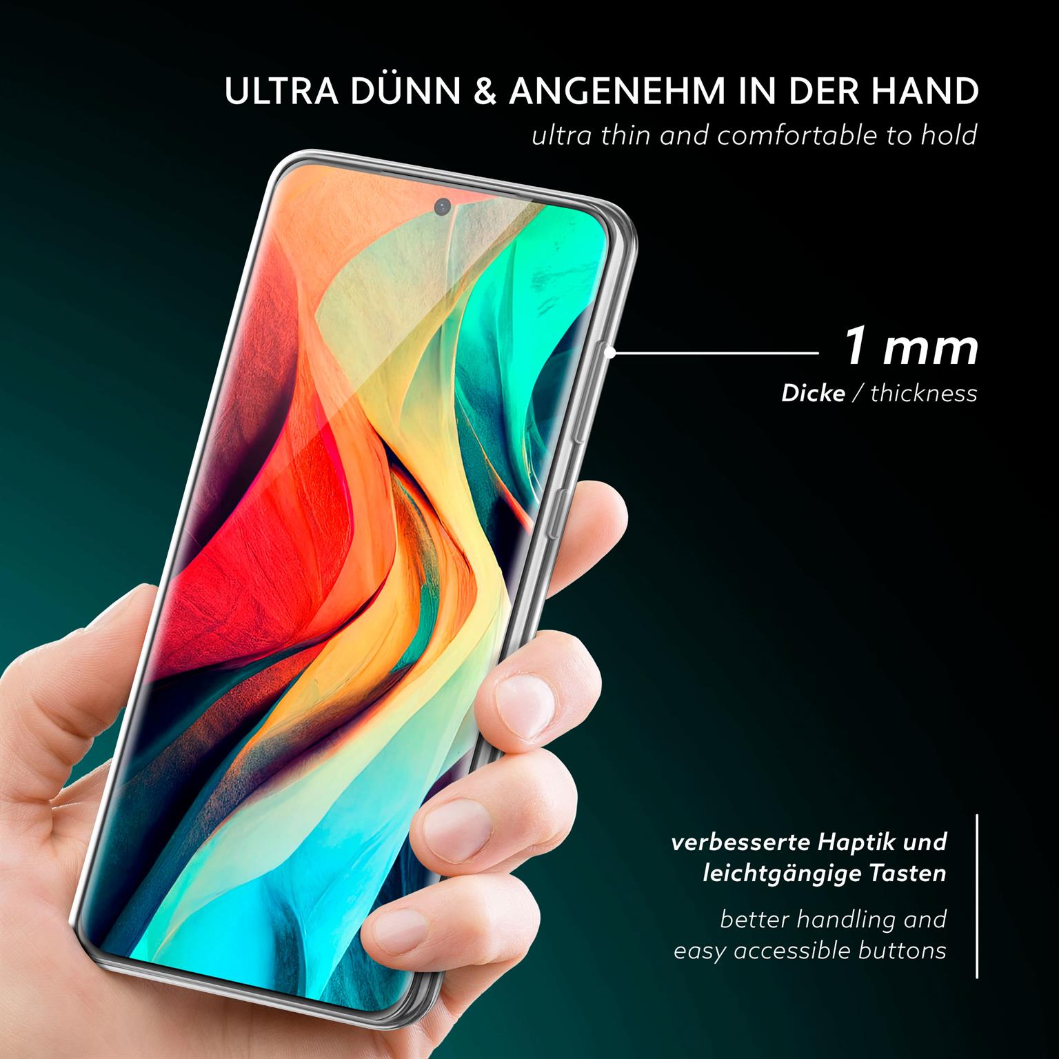 moex Aero Case Huawei P60 Pro durchsichtig aus Silikon – Weiteres Produktbild 1