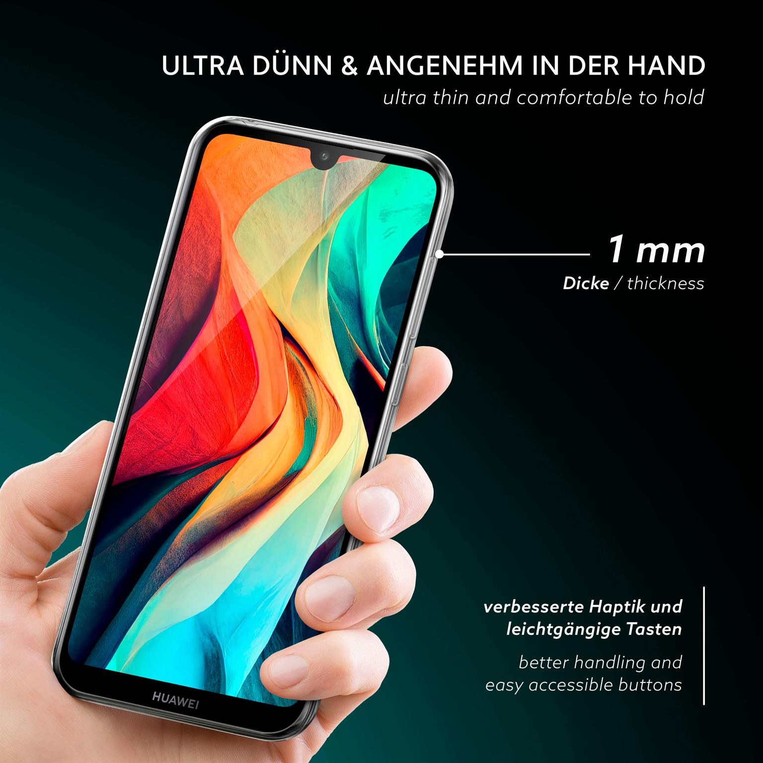 moex Aero Case Huawei Y7 Prime (2019) durchsichtig aus Silikon – Weiteres Produktbild 1