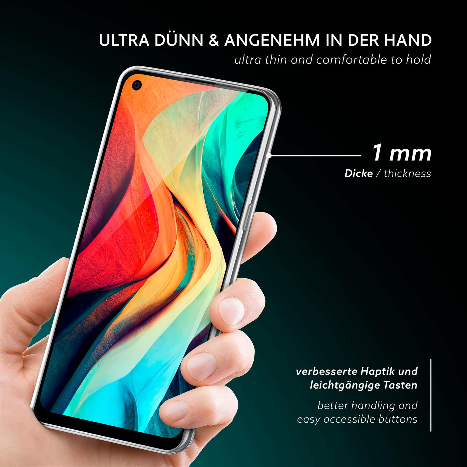 moex Aero Case LG K51S durchsichtig aus Silikon – Weiteres Produktbild 2