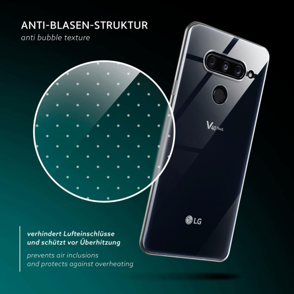 moex Aero Case LG V40 ThinQ durchsichtig aus Silikon – Weiteres Produktbild 6
