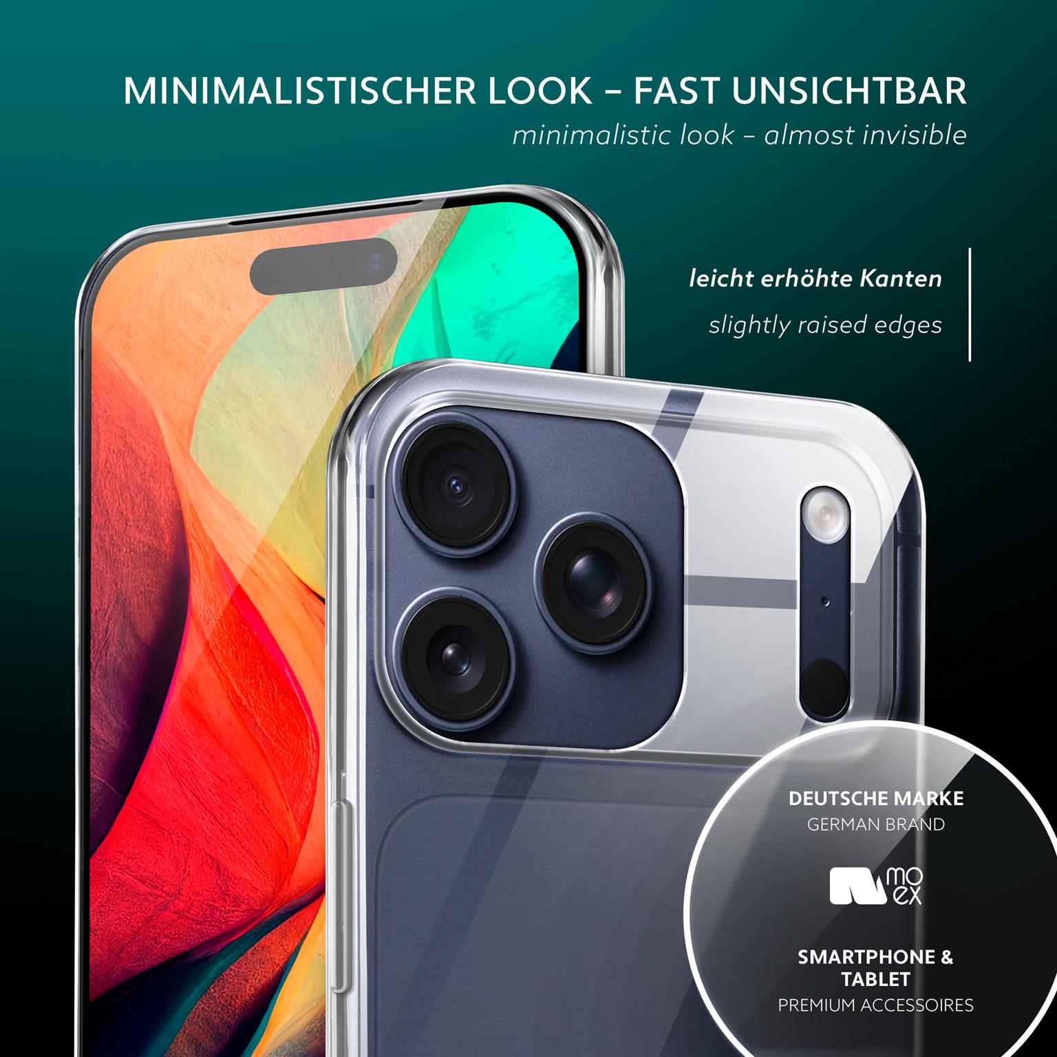 moex Aero Case iPhone 17 Pro durchsichtig aus Silikon – Weiteres Produktbild 4