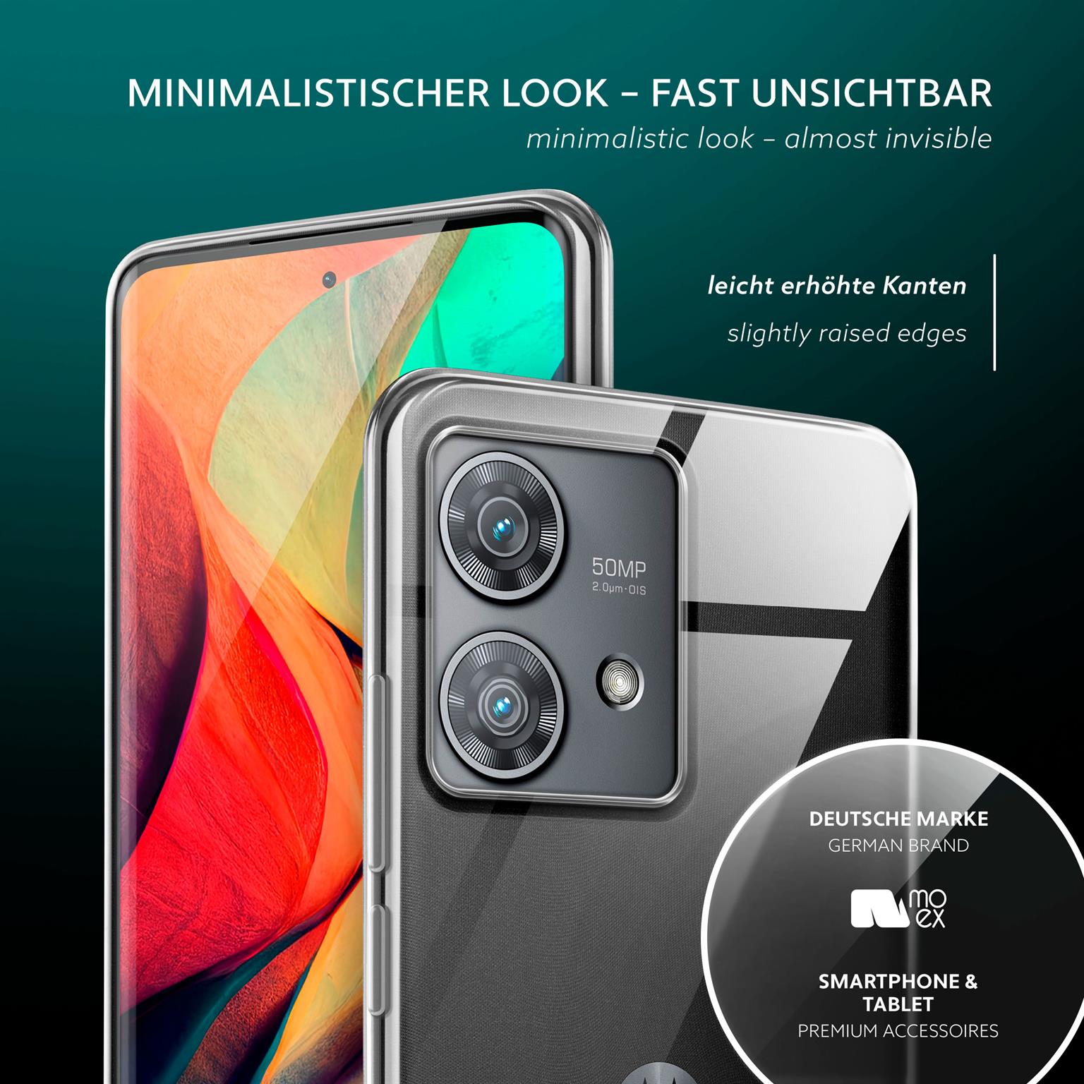 moex Aero Case Motorola Edge 40 Neo durchsichtig aus Silikon – Weiteres Produktbild 4