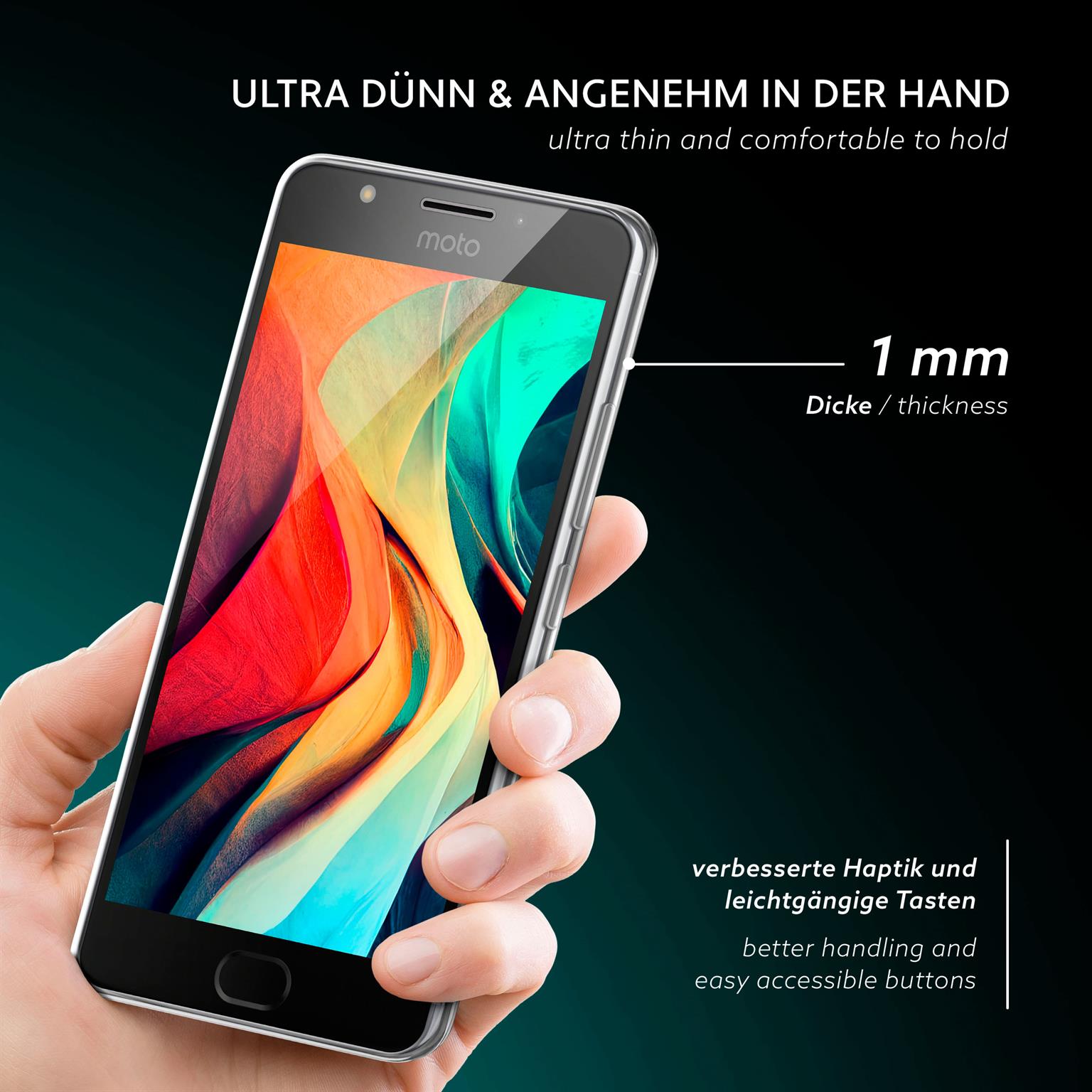 moex Aero Case Motorola Moto E4 durchsichtig aus Silikon – Weiteres Produktbild 1