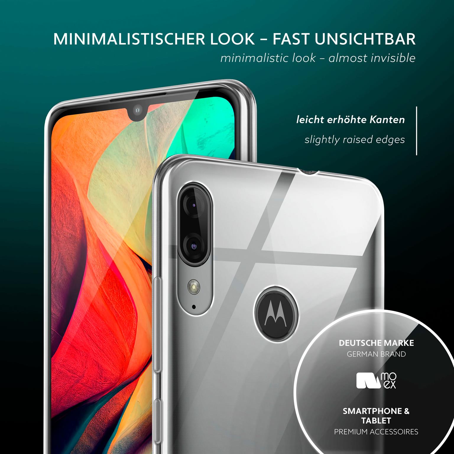 moex Aero Case Motorola Moto E6 Plus durchsichtig aus Silikon – Weiteres Produktbild 3