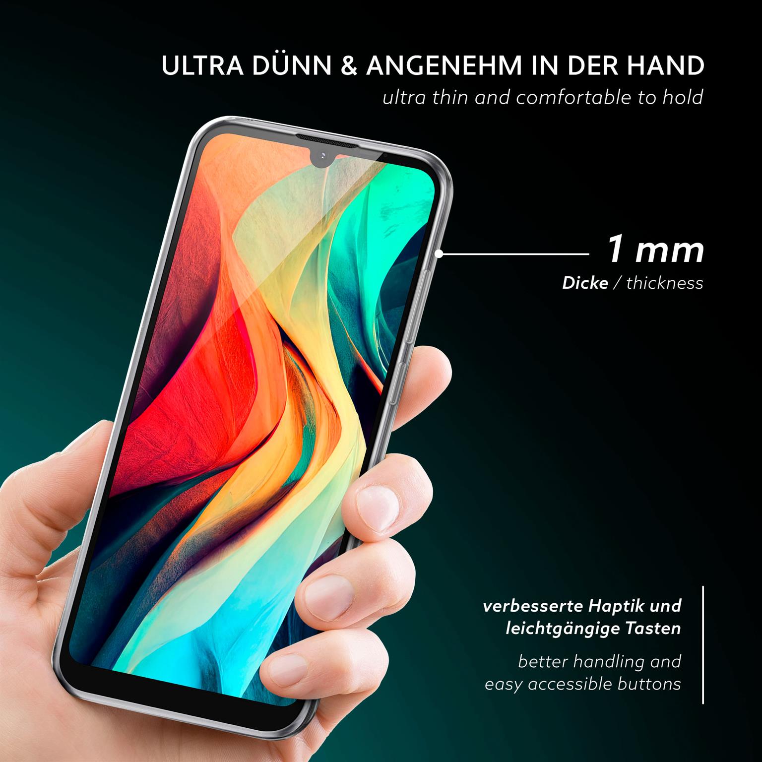 moex Aero Case Motorola Moto E6s (2020) durchsichtig aus Silikon – Weiteres Produktbild 1