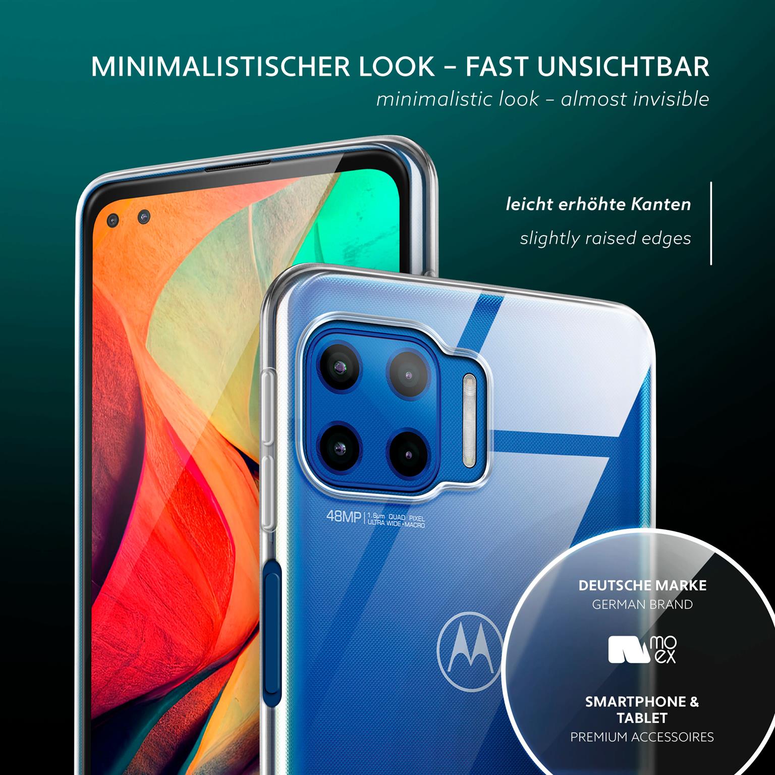 moex Aero Case Motorola Moto G 5G Plus durchsichtig aus Silikon – Weiteres Produktbild 4