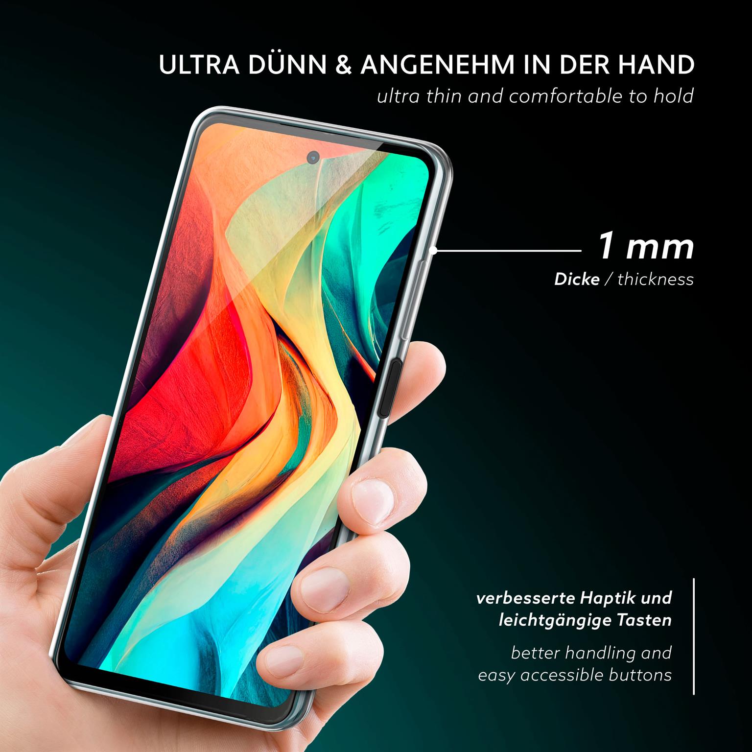 moex Aero Case Motorola Moto G04 durchsichtig aus Silikon – Weiteres Produktbild 1
