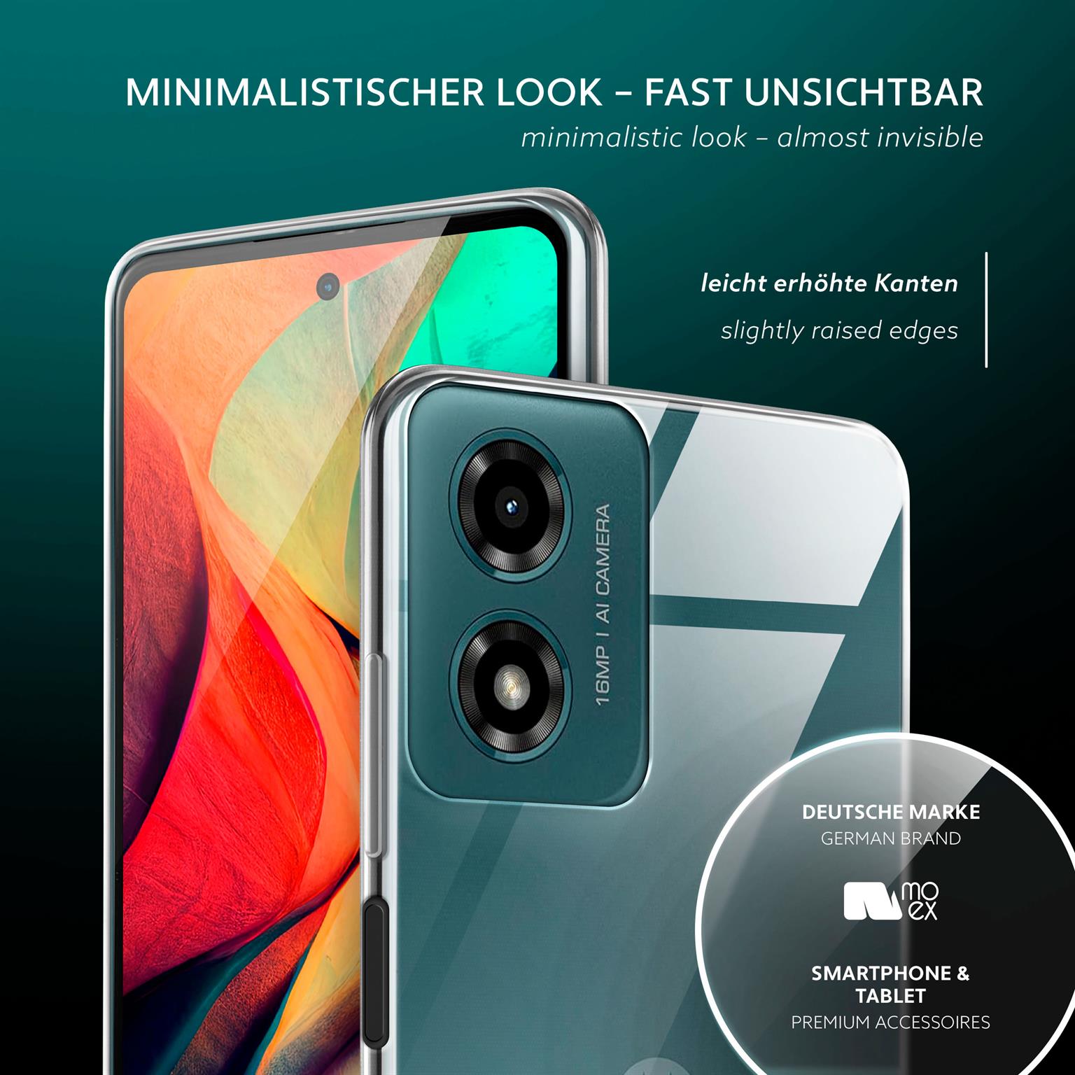 moex Aero Case Motorola Moto G04 durchsichtig aus Silikon – Weiteres Produktbild 3