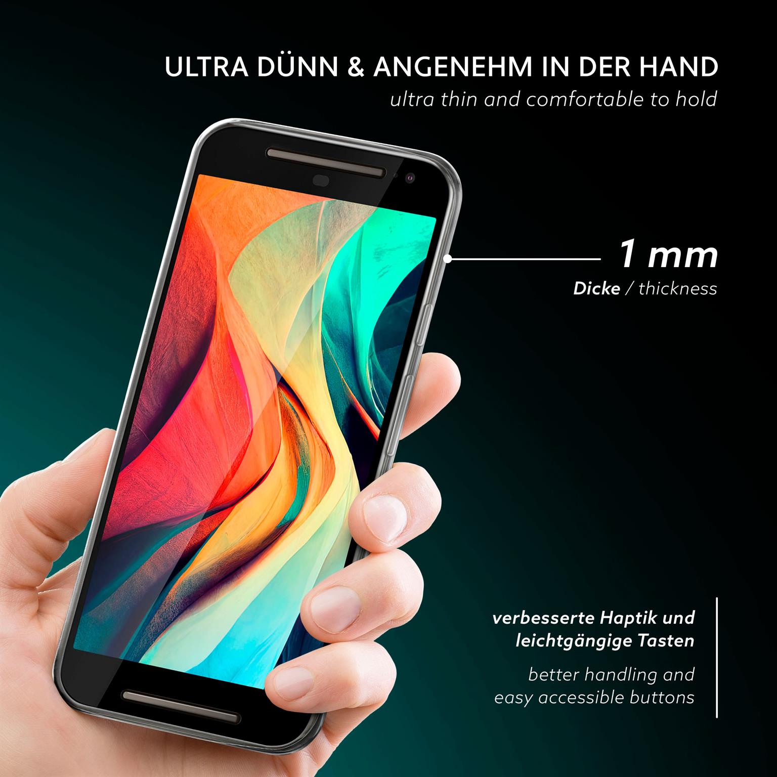 moex Aero Case Motorola Moto G2 durchsichtig aus Silikon – Weiteres Produktbild 1