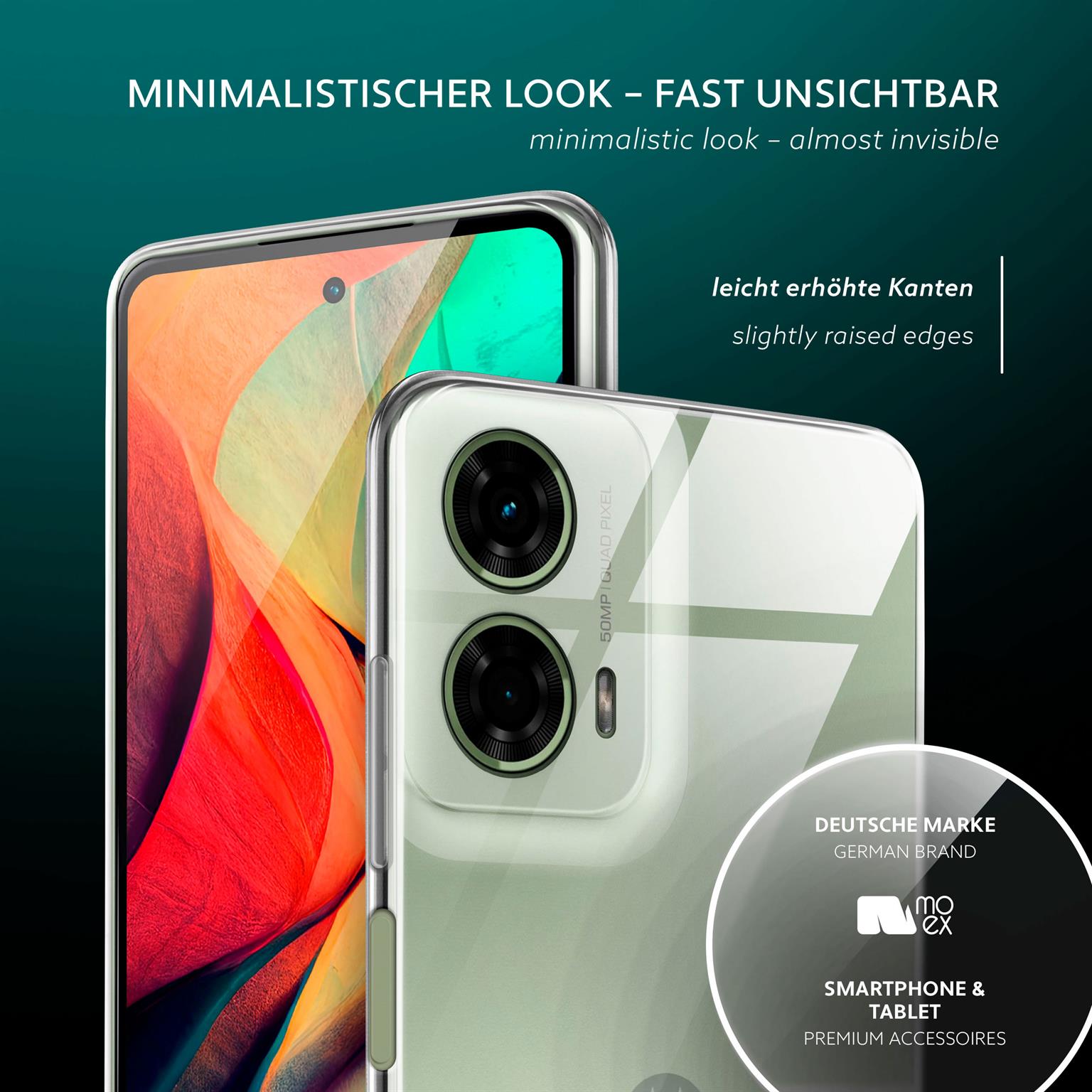 moex Aero Case Motorola Moto G24 durchsichtig aus Silikon – Weiteres Produktbild 3