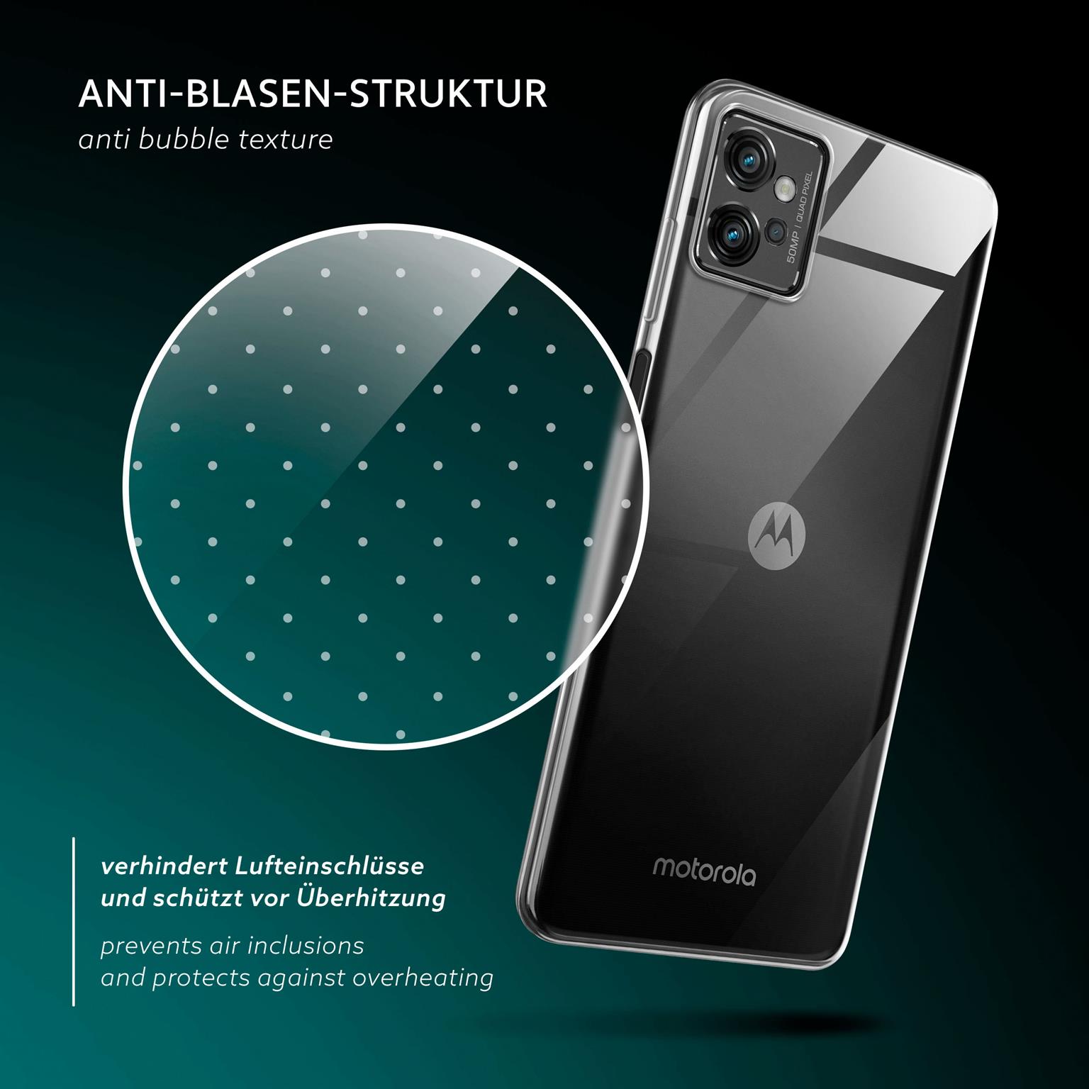 moex Aero Case Motorola Moto G32 durchsichtig aus Silikon – Weiteres Produktbild 5
