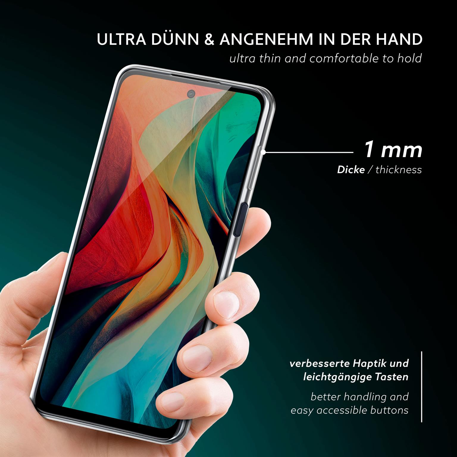 moex Aero Case Motorola Moto G54 5G durchsichtig aus Silikon – Weiteres Produktbild 2 moex Aero Case Motorola Moto G54 5G durchsichtig aus Silikon – Weiteres Produktbild 2