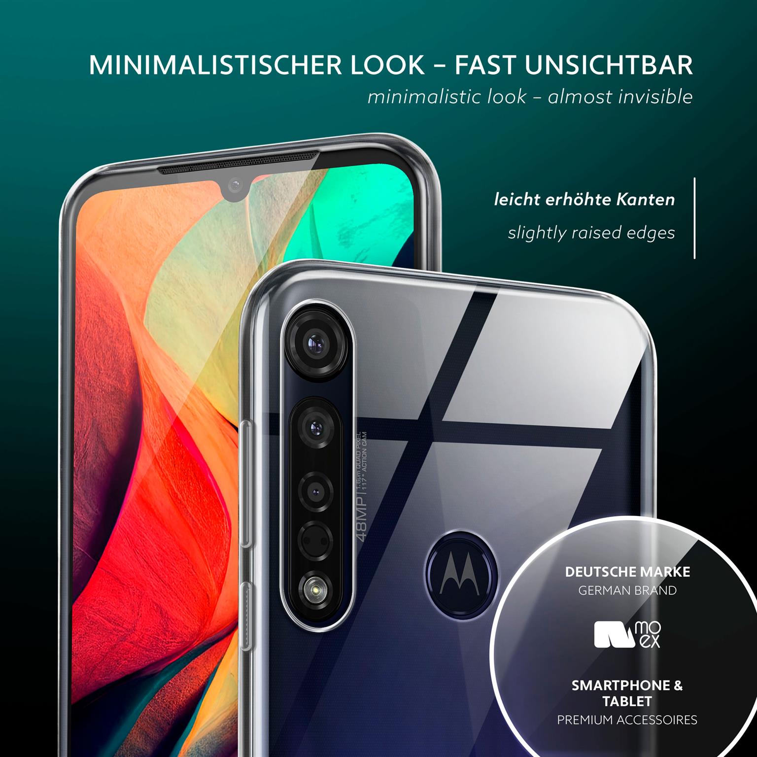 moex Aero Case Motorola Moto G8 Plus durchsichtig aus Silikon – Weiteres Produktbild 4