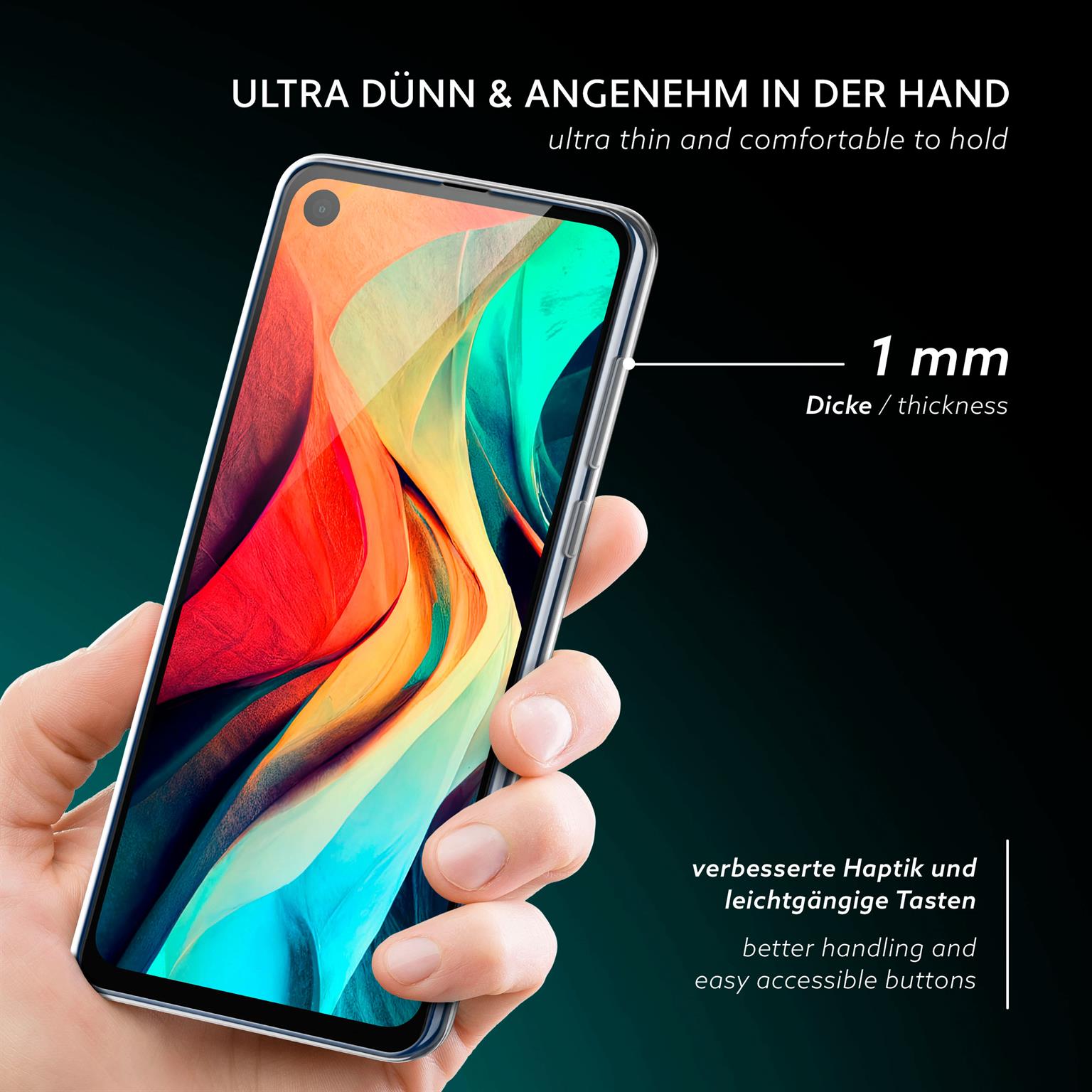moex Aero Case Motorola One Vision durchsichtig aus Silikon – Weiteres Produktbild 1