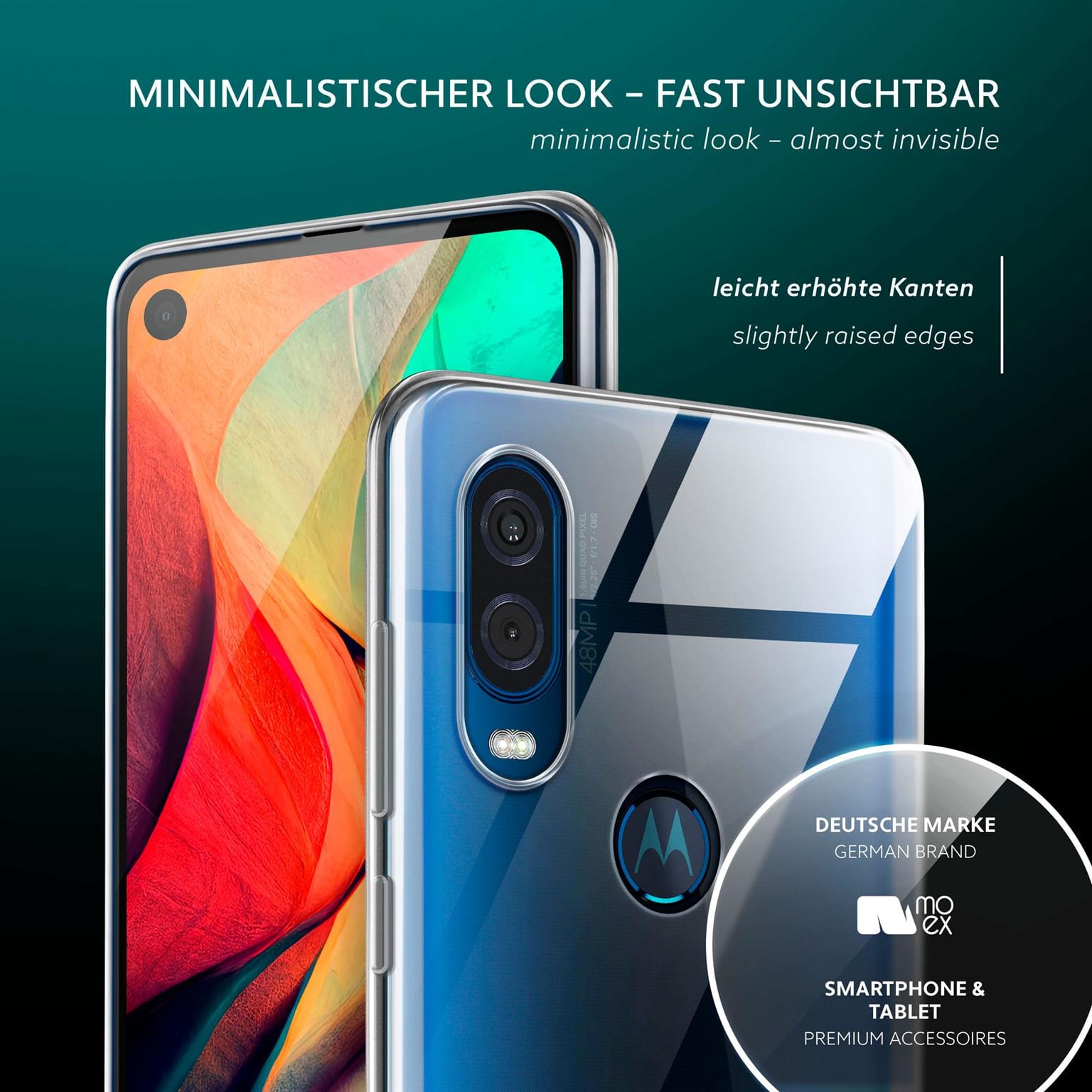 moex Aero Case Motorola One Vision durchsichtig aus Silikon – Weiteres Produktbild 4 moex Aero Case Motorola One Vision durchsichtig aus Silikon – Weiteres Produktbild 4