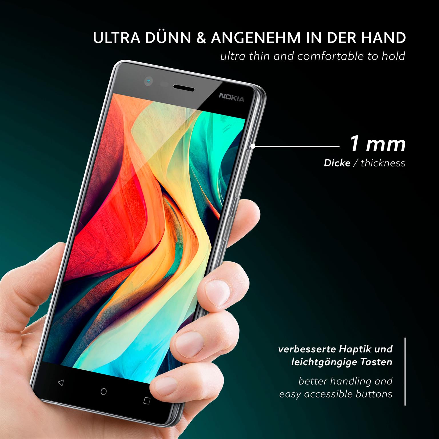 moex Aero Case Nokia 3 durchsichtig aus Silikon – Weiteres Produktbild 1