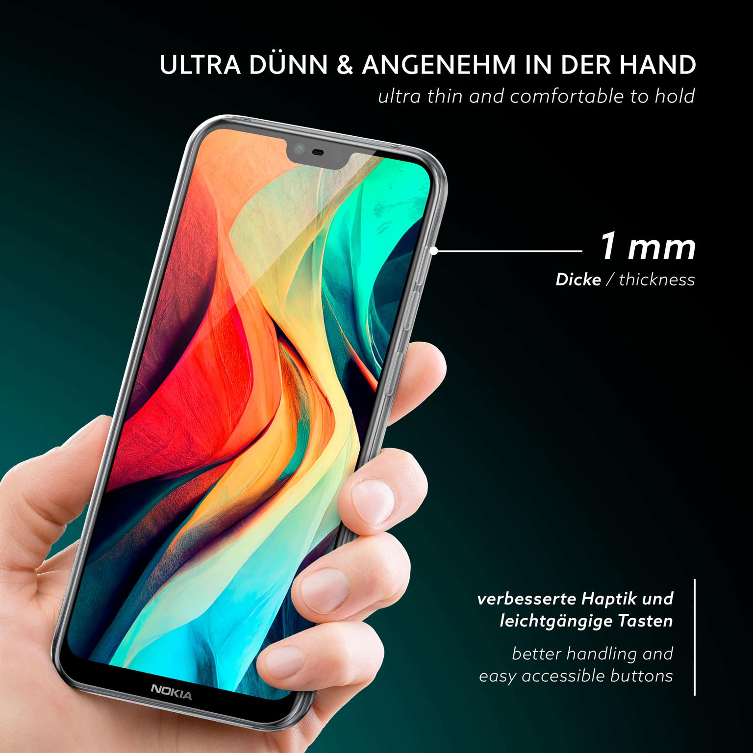 moex Aero Case Nokia 6.1 Plus durchsichtig aus Silikon – Weiteres Produktbild 2