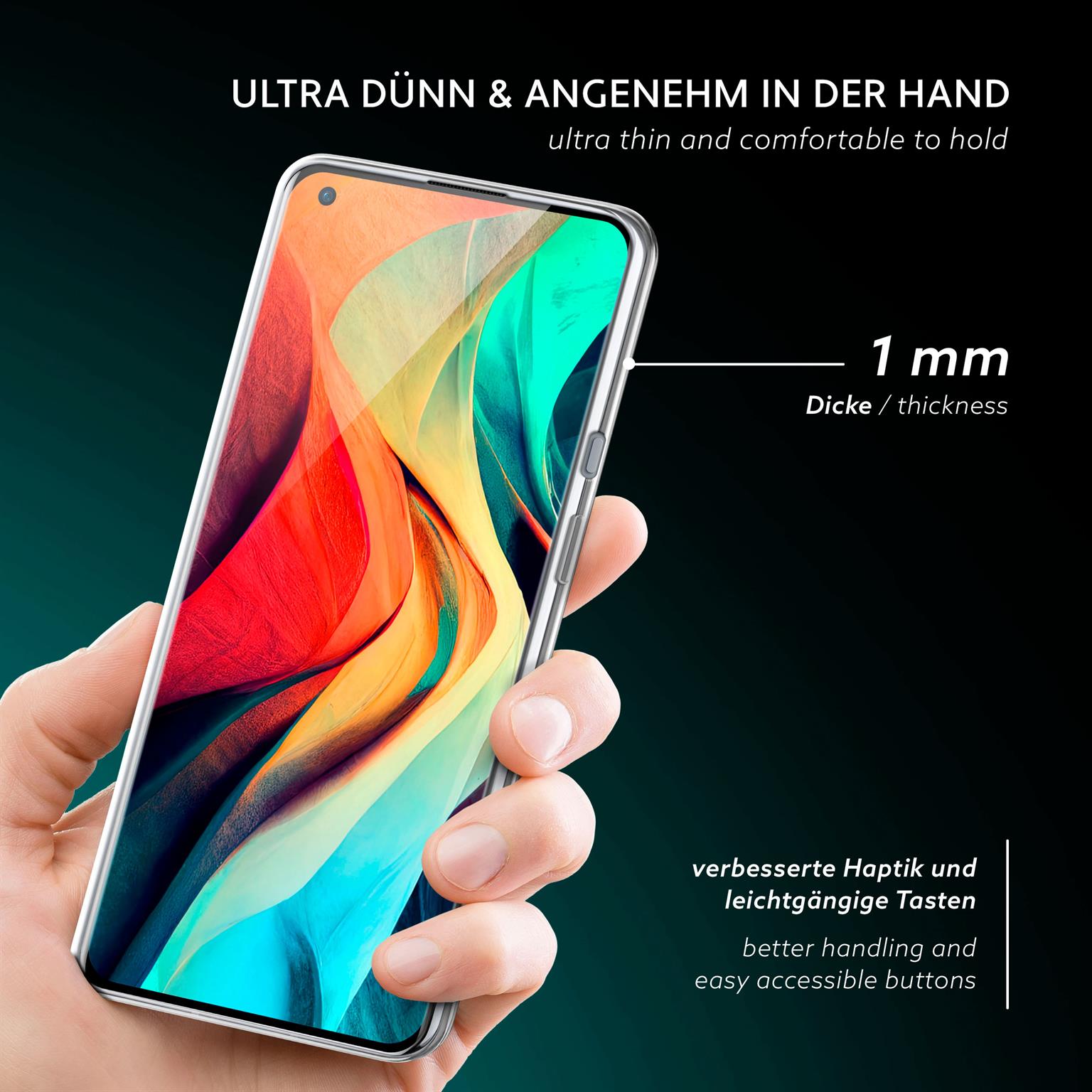 moex Aero Case OnePlus 9 Pro durchsichtig aus Silikon – Weiteres Produktbild 1