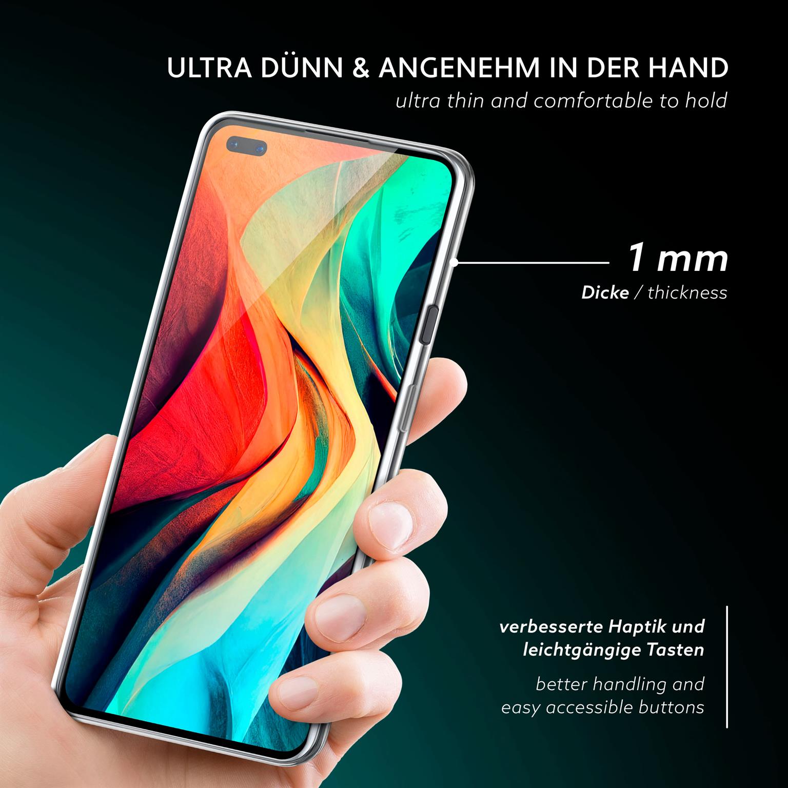 moex Aero Case OnePlus Nord durchsichtig aus Silikon – Weiteres Produktbild 2