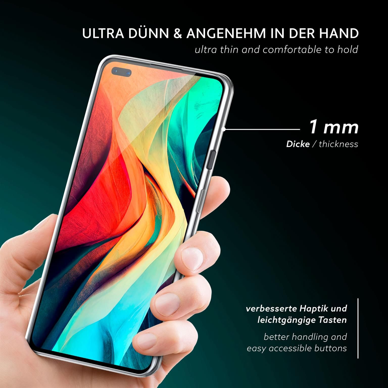 moex Aero Case OnePlus Nord durchsichtig aus Silikon – Weiteres Produktbild 2 moex Aero Case OnePlus Nord durchsichtig aus Silikon – Weiteres Produktbild 2
