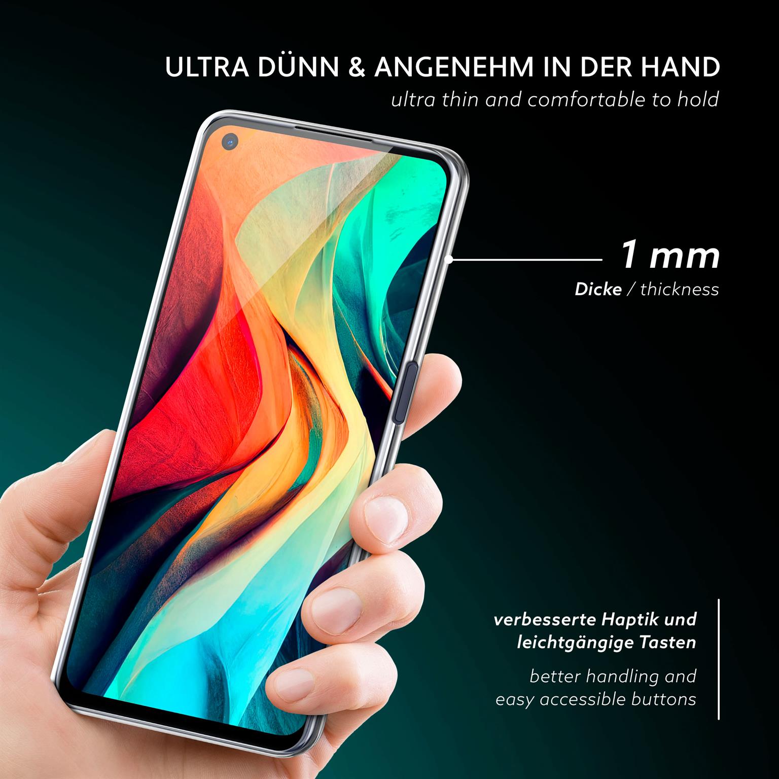 moex Aero Case Oppo A73 5G durchsichtig aus Silikon – Weiteres Produktbild 2