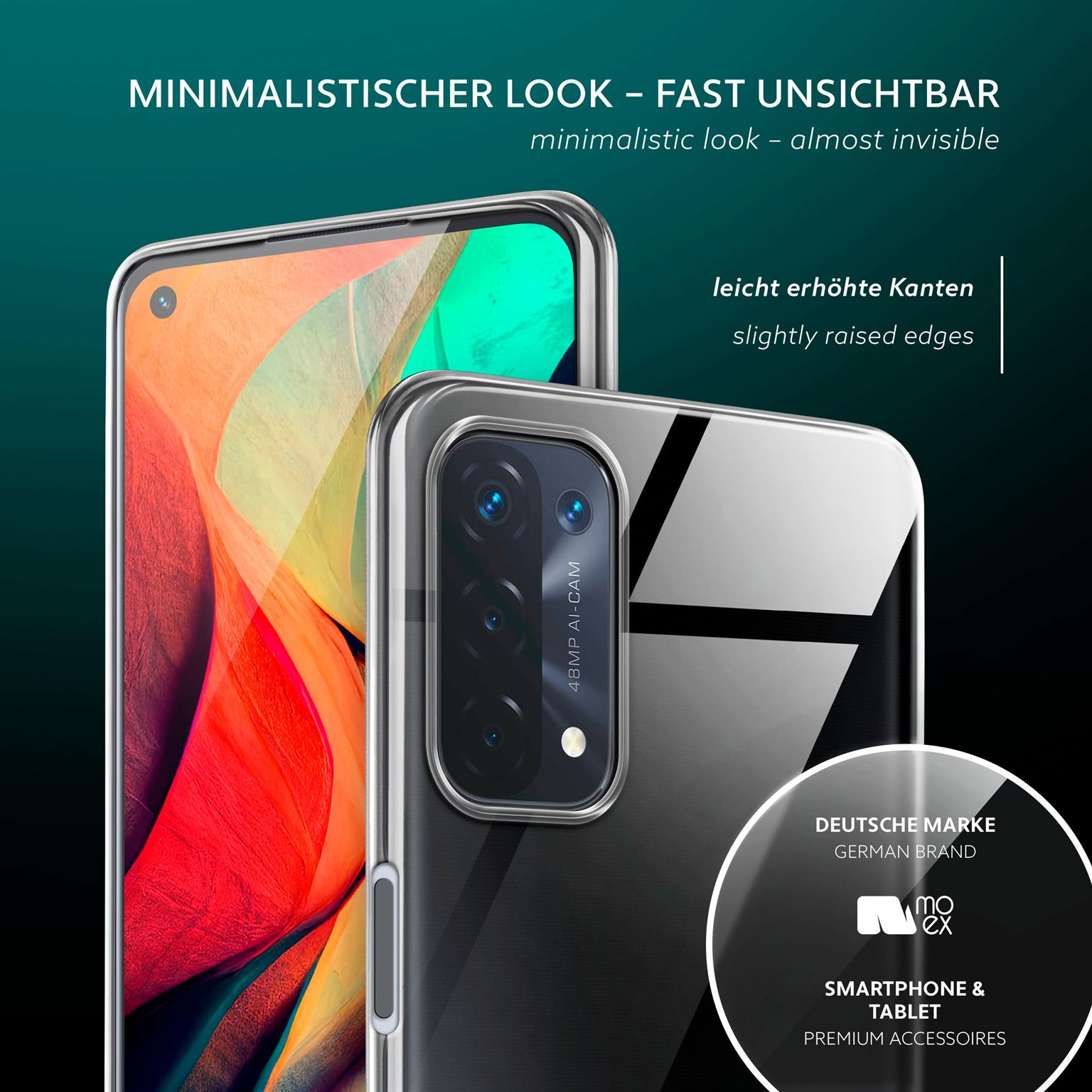 moex Aero Case Oppo A74 5G durchsichtig aus Silikon – Weiteres Produktbild 3
