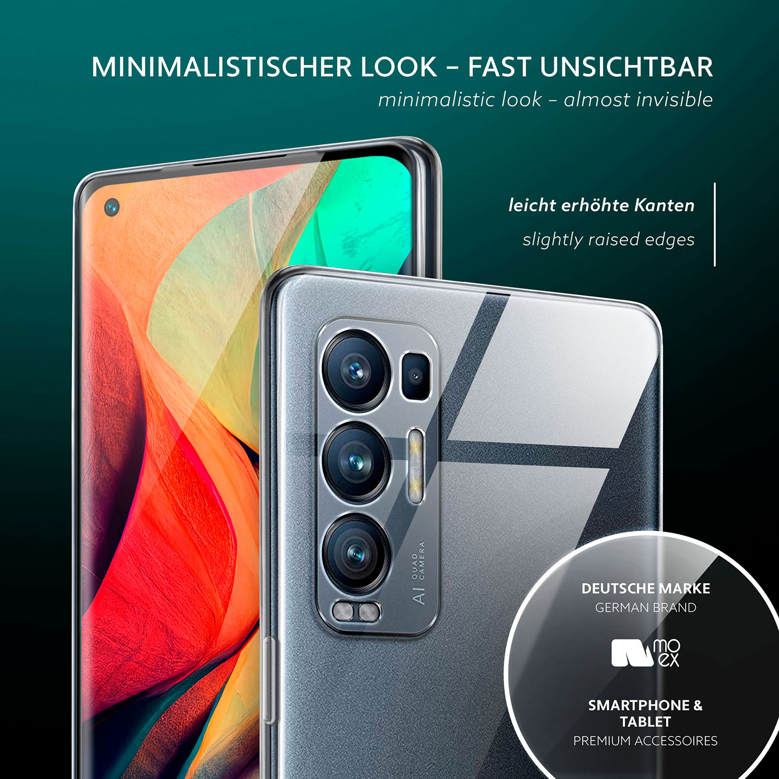 moex Aero Case Oppo Find X3 Neo durchsichtig aus Silikon – Weiteres Produktbild 3