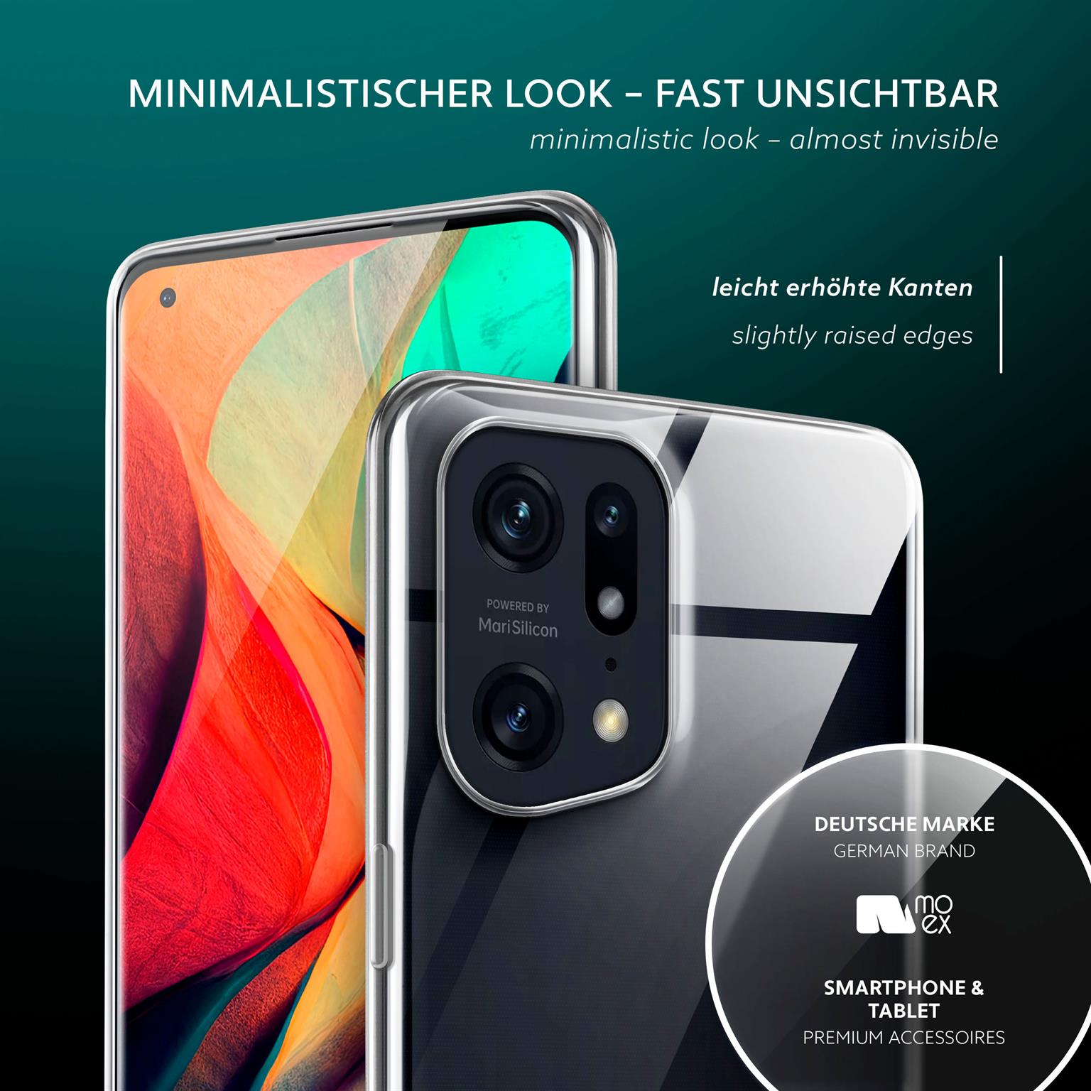 moex Aero Case Oppo Find X5 Pro durchsichtig aus Silikon – Weiteres Produktbild 3