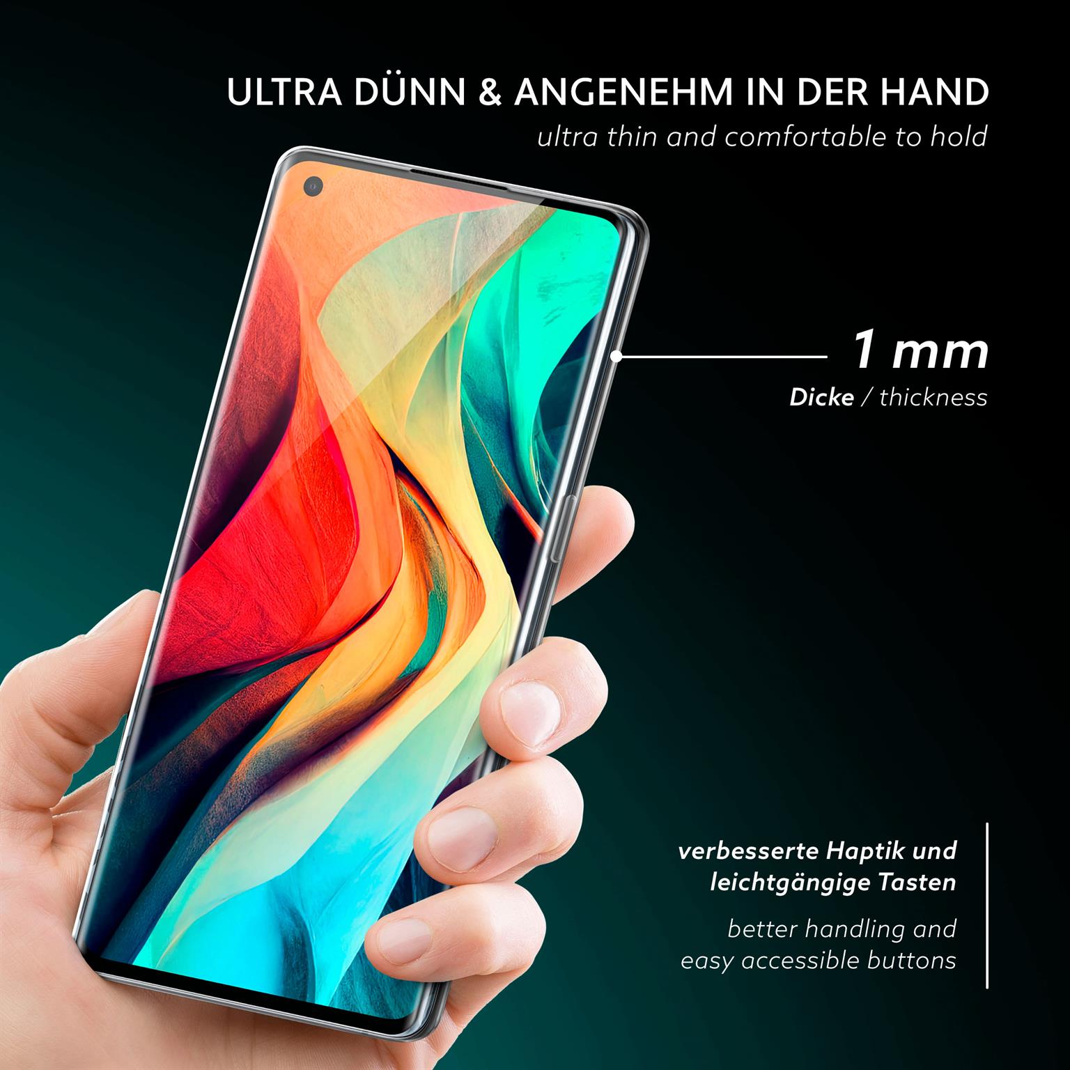 moex Aero Case Oppo Reno4 Pro 5G durchsichtig aus Silikon – Weiteres Produktbild 1