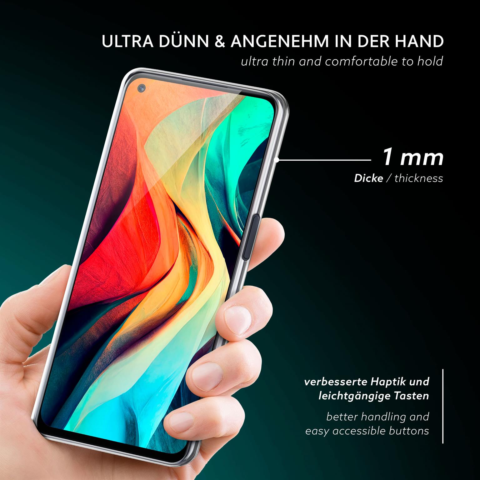 moex Aero Case Realme 8 5G durchsichtig aus Silikon – Weiteres Produktbild 2