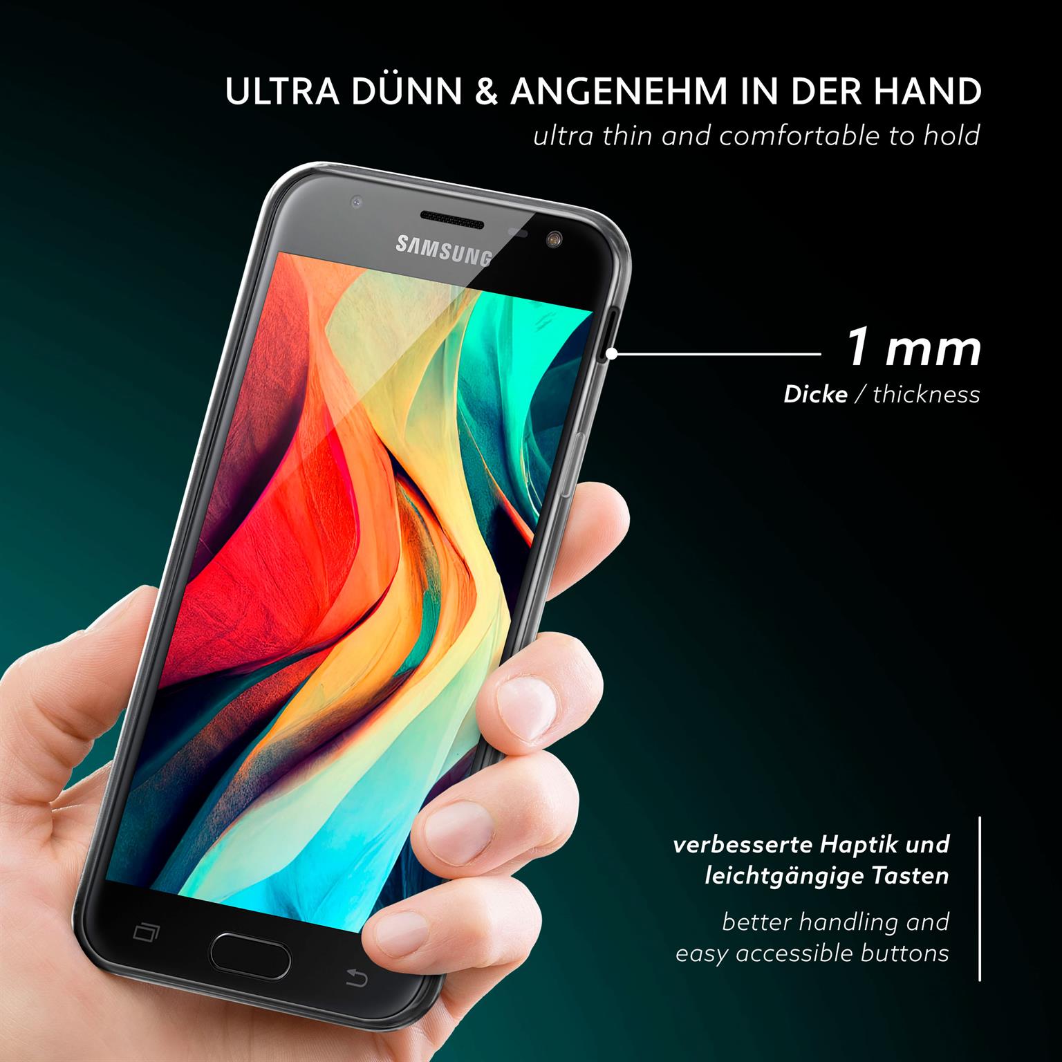 moex Aero Case Samsung Galaxy J3 (2017) durchsichtig aus Silikon – Weiteres Produktbild 1