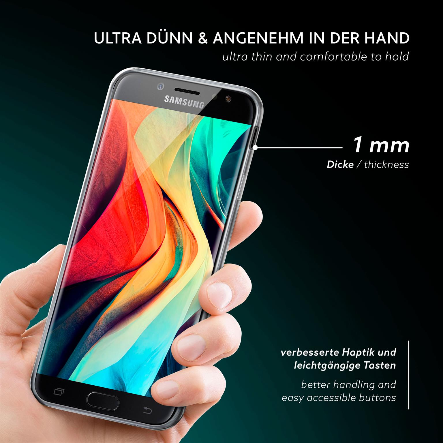 moex Aero Case Samsung Galaxy J5 (2017) durchsichtig aus Silikon – Weiteres Produktbild 2