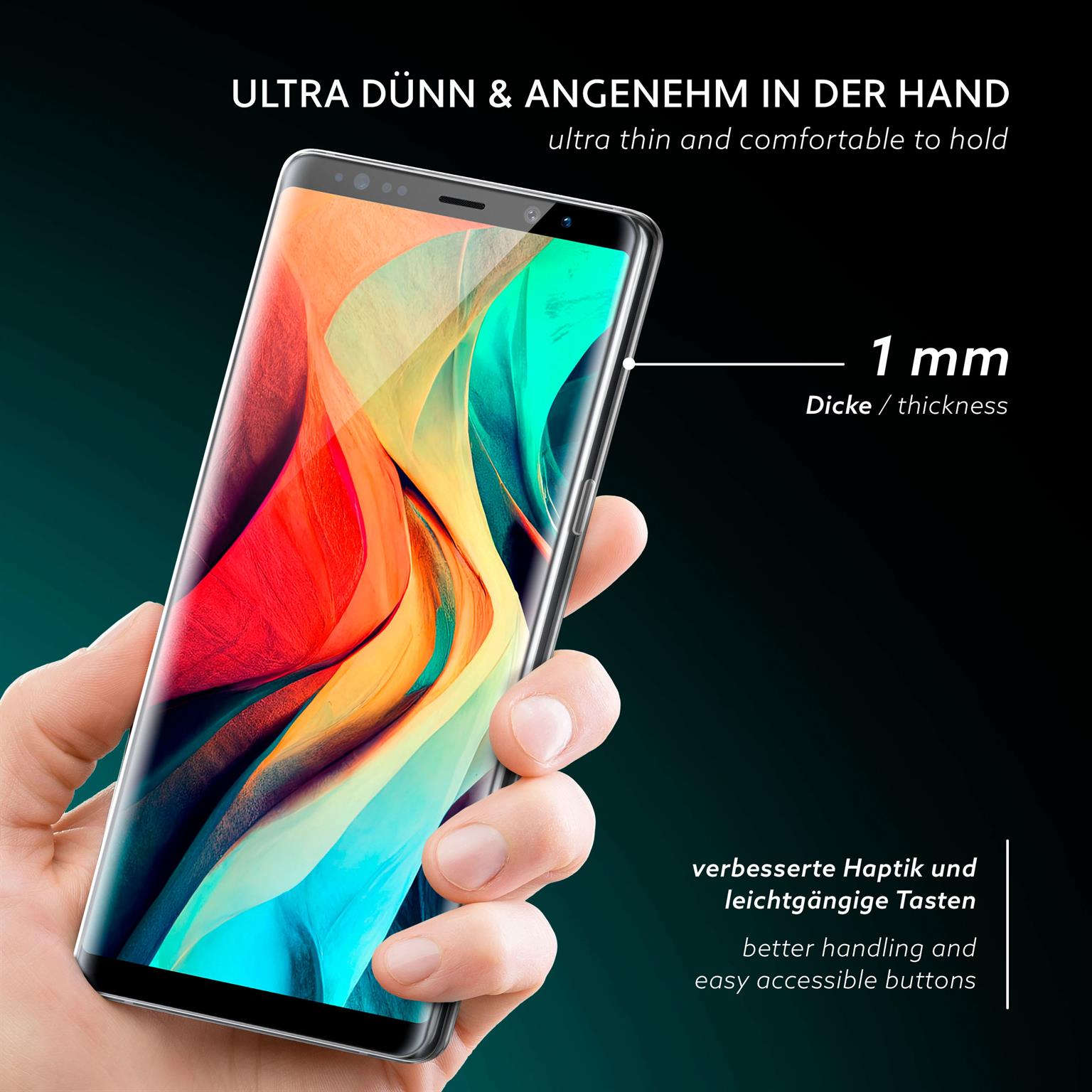 moex Aero Case Samsung Galaxy Note 8 durchsichtig aus Silikon – Weiteres Produktbild 1