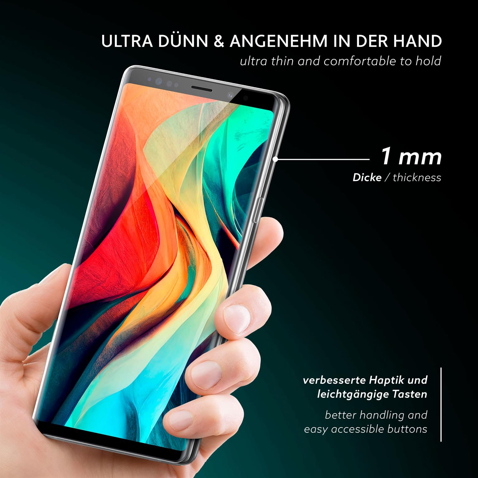 moex Aero Case Samsung Galaxy Note 9 durchsichtig aus Silikon – Weiteres Produktbild 1